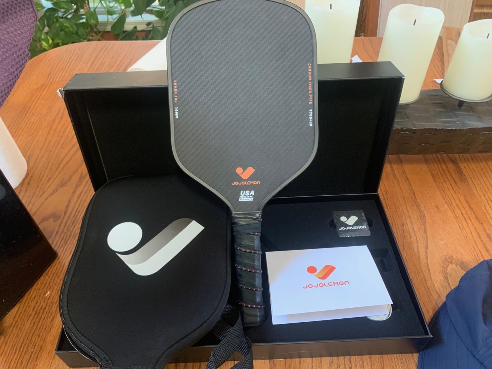 Pickleball Paddles, Carbon Fiber Pickleball Paddle with a 16mm Shark Power Polymer Core, The Pickleball Rackets Designed for Ultimate Spin & Consistency Customer Review Pickleball Paddles, Carbon Fiber Pickleball Paddle with a 16mm Shark Power Polymer Core, The Pickleball Rackets Designed for Ultimate Spin & Consistency - Customer Photo 2