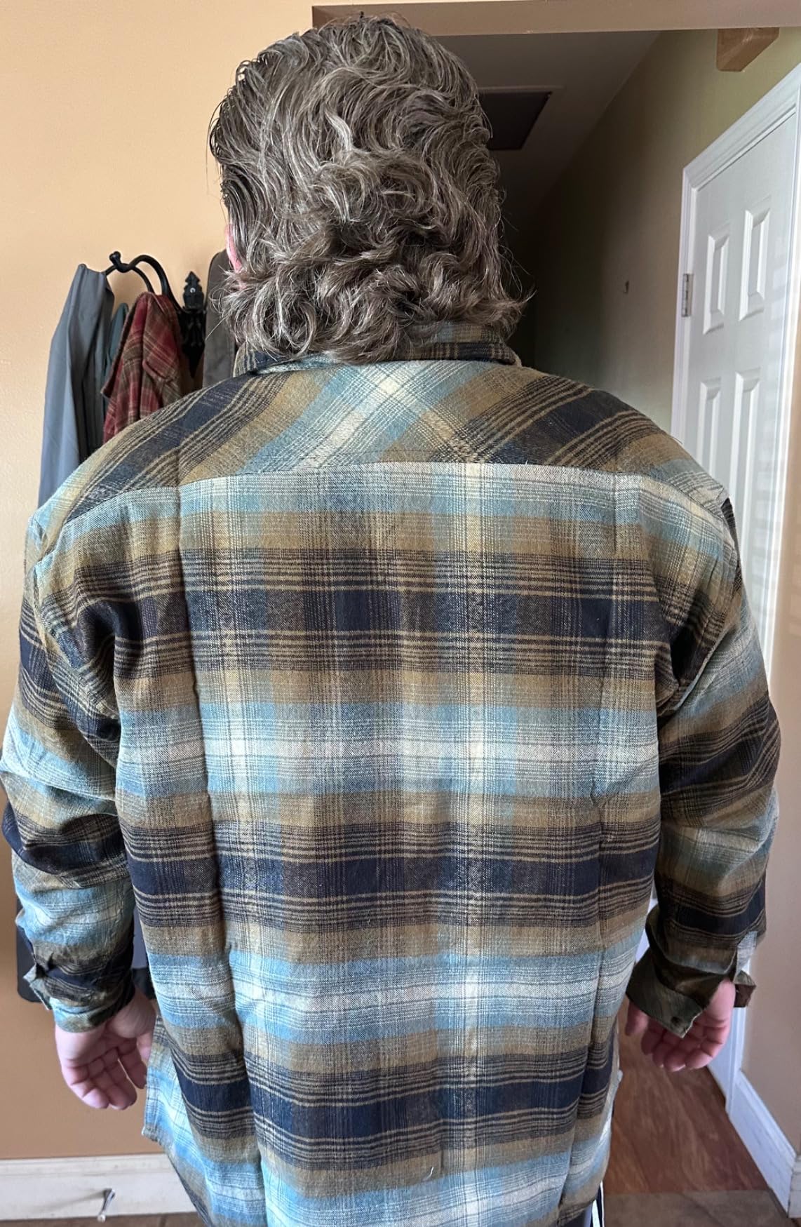Billabong Plaid Flannel Shirt for Men, Big and Tall Button Down Shirts for Men - Customer Photo 2