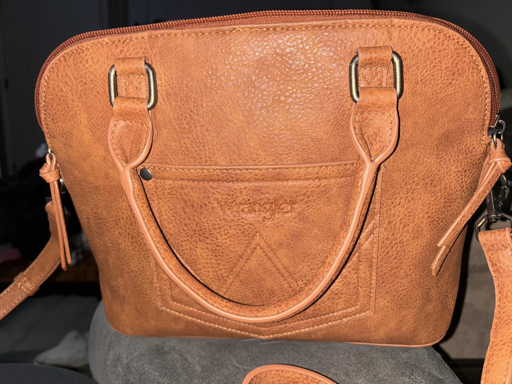 Wrangler Doctor Bag Top Handle Purse Hobo Shoulder Womens Satchel Handbags Crossbody Bag for Everyday Use - Customer Photo 3