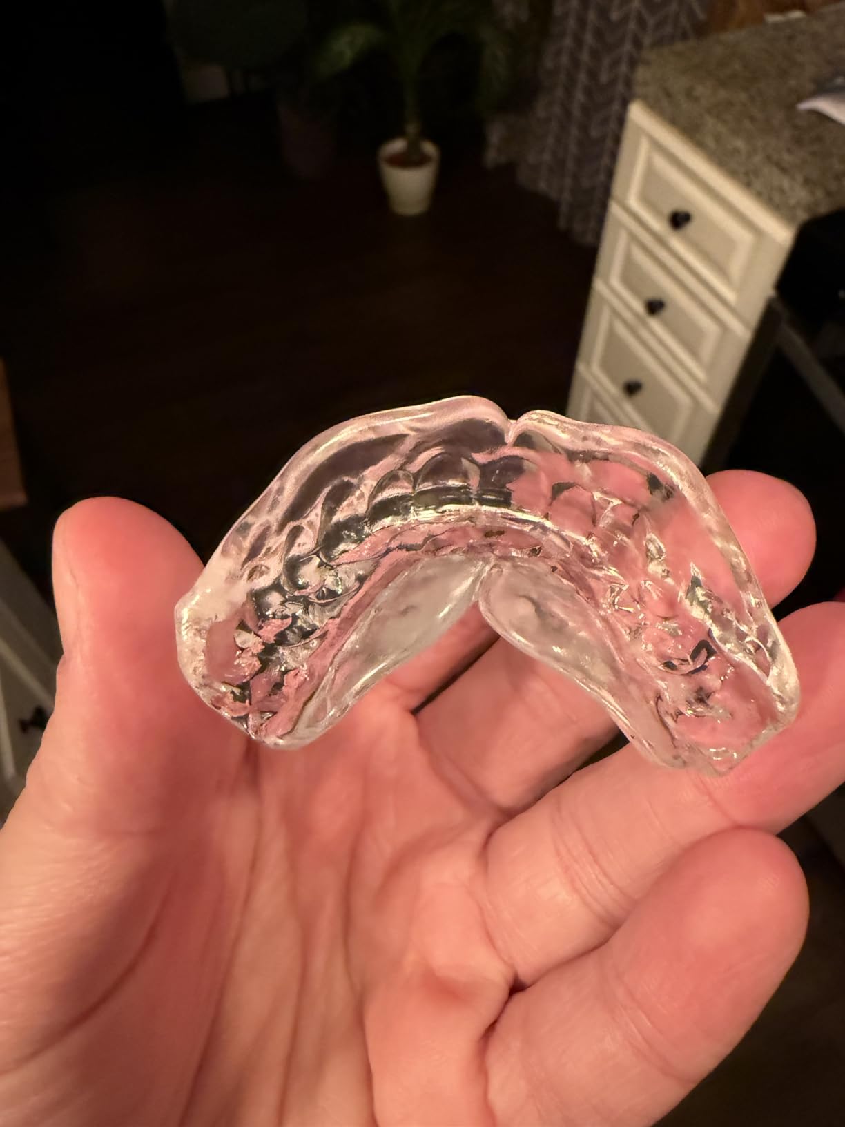 Mouth Guard for Grinding Teeth at Night: Moldable Dental Guard for Sleeping - Nighttime Protection for Teeth with 12 Cleaning Tablets - Customer Photo 2