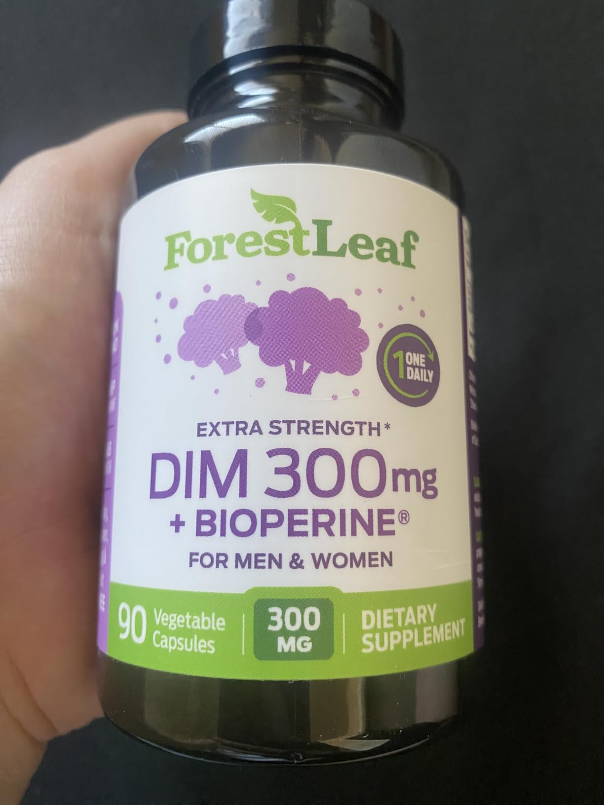 ForestLeaf DIM Supplement - 300mg DIM Estrogen Supplement for Women/Men - Diindolylmethane with BioPerine Black Pepper - Support for Detox, Metabolism, Hormone Balance & Menopause - 90 Caps - Customer Photo 2