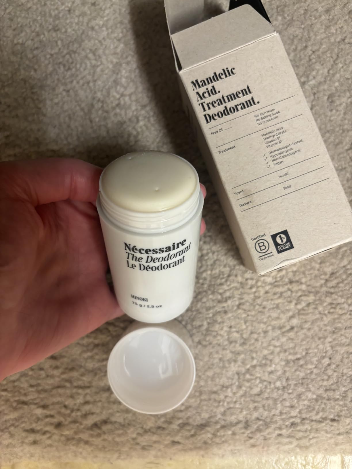 Nécessaire The Deodorant Eucalyptus | Natural Aluminum Free Deodorant For Women & Men. Extra Strength Treatment with Mandelic Acid. Free of Baking Soda, Ozokerite & Parabens (75 g/2.5 oz) - Customer Photo 4