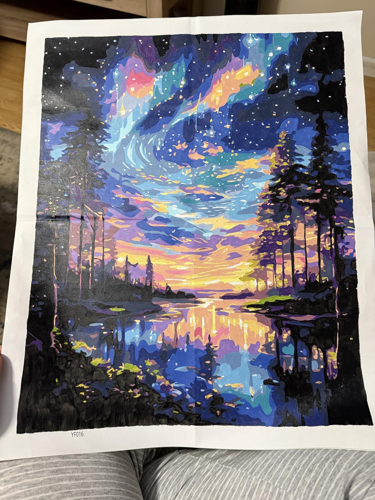 Starry Night Paint by Numbers Kit for Adults Beginner Tree Acrylic Painting Kit Adult Paint by Number Kits on Canvas DIY Painting for Beginners Art by Numbers for Gifts Home Wall Decor 16x20 Inch Customer Review Starry Night Paint by Numbers Kit for Adults Beginner Tree Acrylic Painting Kit Adult Paint by Number Kits on Canvas DIY Painting for Beginners Art by Numbers for Gifts Home Wall Decor 16x20 Inch - Customer Photo 4