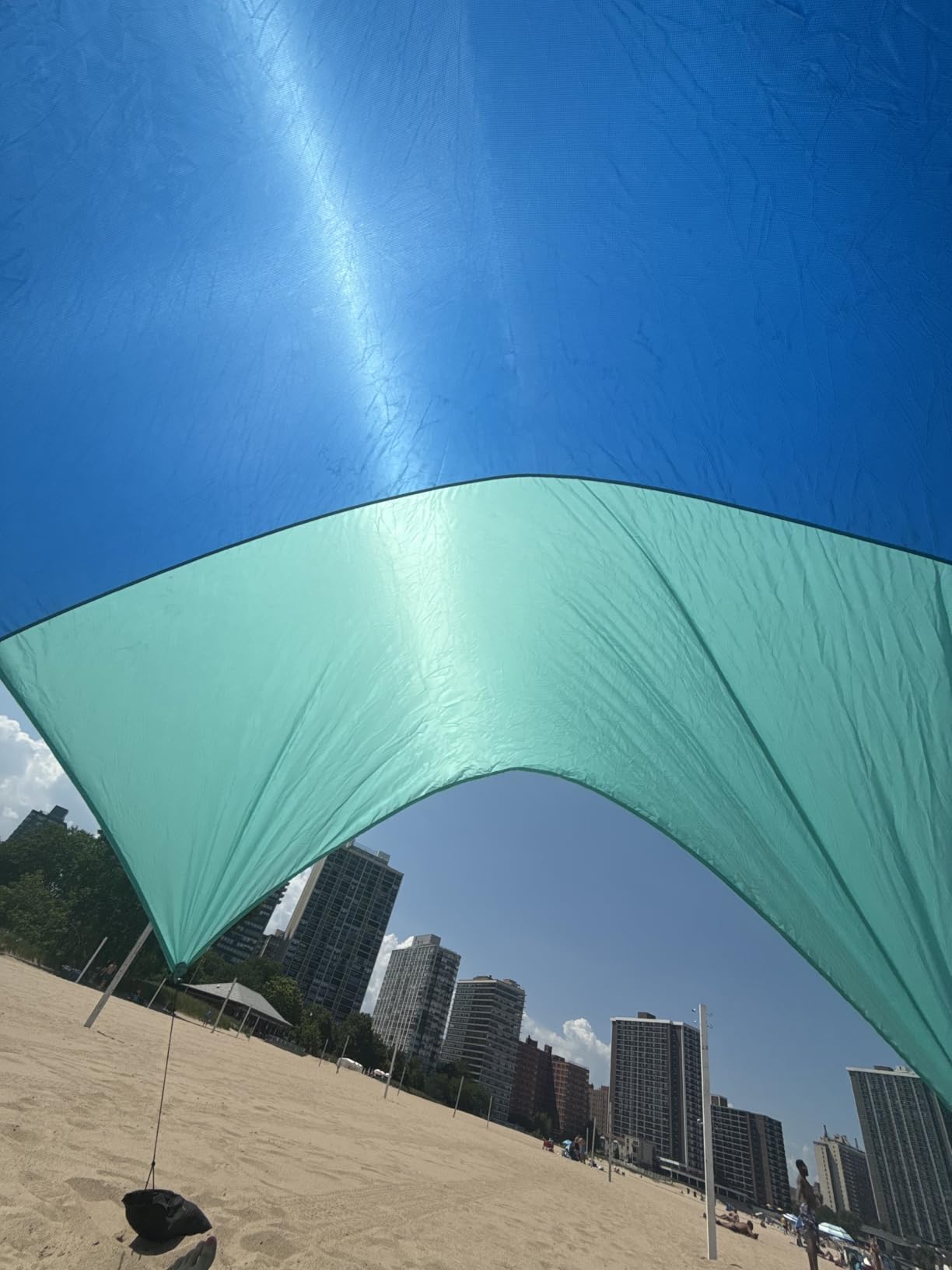 Shibumi Shade Mini® (Previous Generation) - World's Best Beach Shade, The Original Wind-Powered® Beach Canopy Customer Review Shibumi Shade Mini® (Previous Generation) - World's Best Beach Shade, The Original Wind-Powered® Beach Canopy - Customer Photo 1