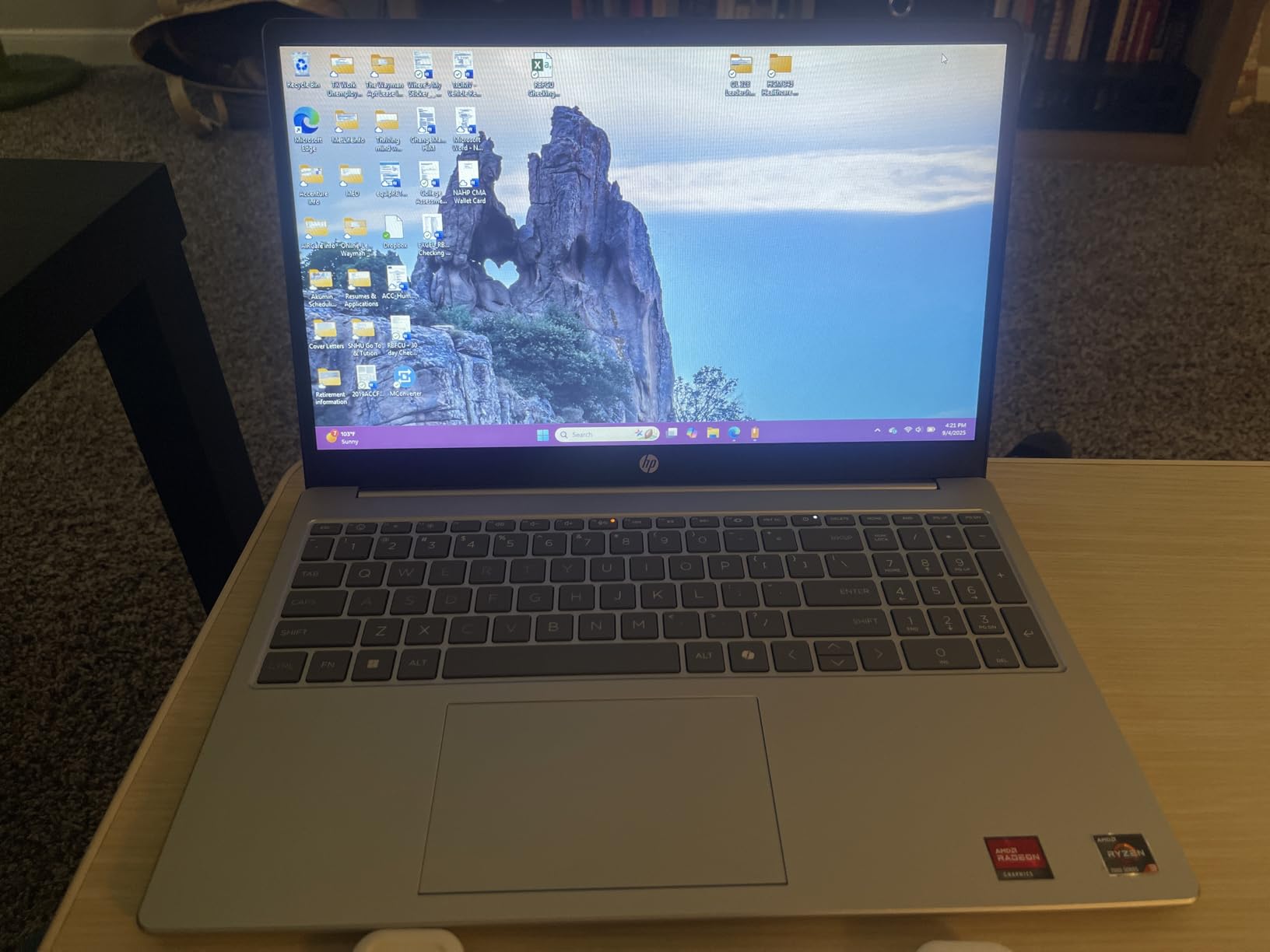 HP 15.6 inch Laptop, HD Touchscreen Display, AMD Ryzen 3 7320U, 8 GB RAM, 256 GB SSD, AMD Radeon Graphics, Windows 11 Home, Natural Silver, 15-fc0399nr - Customer Photo 2