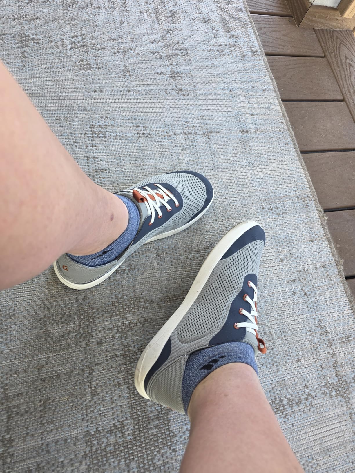 OLUKAI Moku Pae Men's Boat Shoes, Water Resistant & Breathable Mesh, Easy Slip On Design, Quick-Drying & Enhanced Traction Customer Review OLUKAI Moku Pae Men's Boat Shoes, Water Resistant & Breathable Mesh, Easy Slip On Design, Quick-Drying & Enhanced Traction - Customer Photo 1