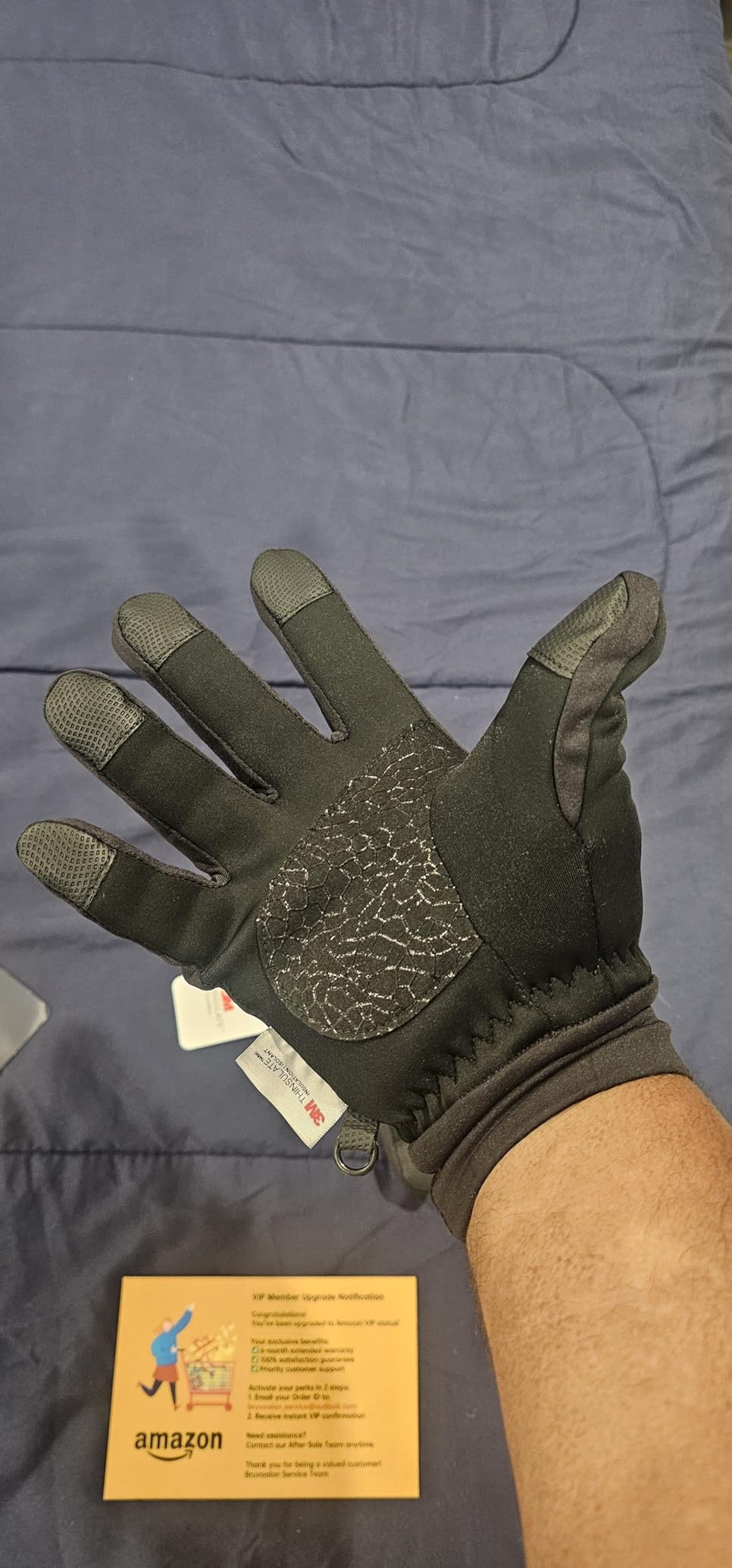 Bruvoalon Winter Gloves for Women & Men, 3M Thermal Insulation, Lycra Fabric, Windproof, Touchscreen, Anti-Slip, Cold Weather - Customer Photo 3