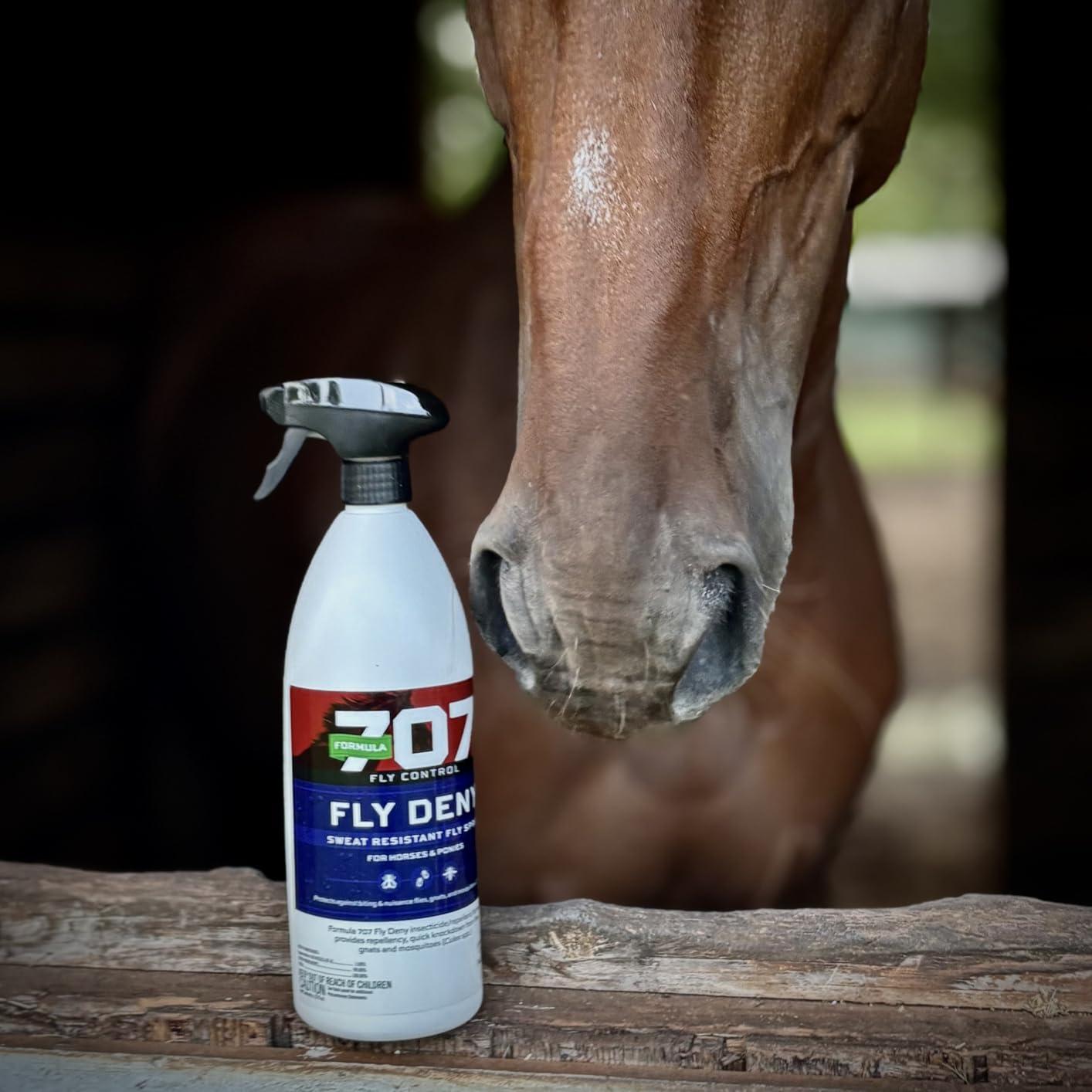 Formula 707 Fly Deny Spray for Horses & Ponies, Sweat-Resistant 14-Day Protection from Flies, Gnats & Mosquitoes, Repels and Kills, 32 Oz - Customer Photo 1