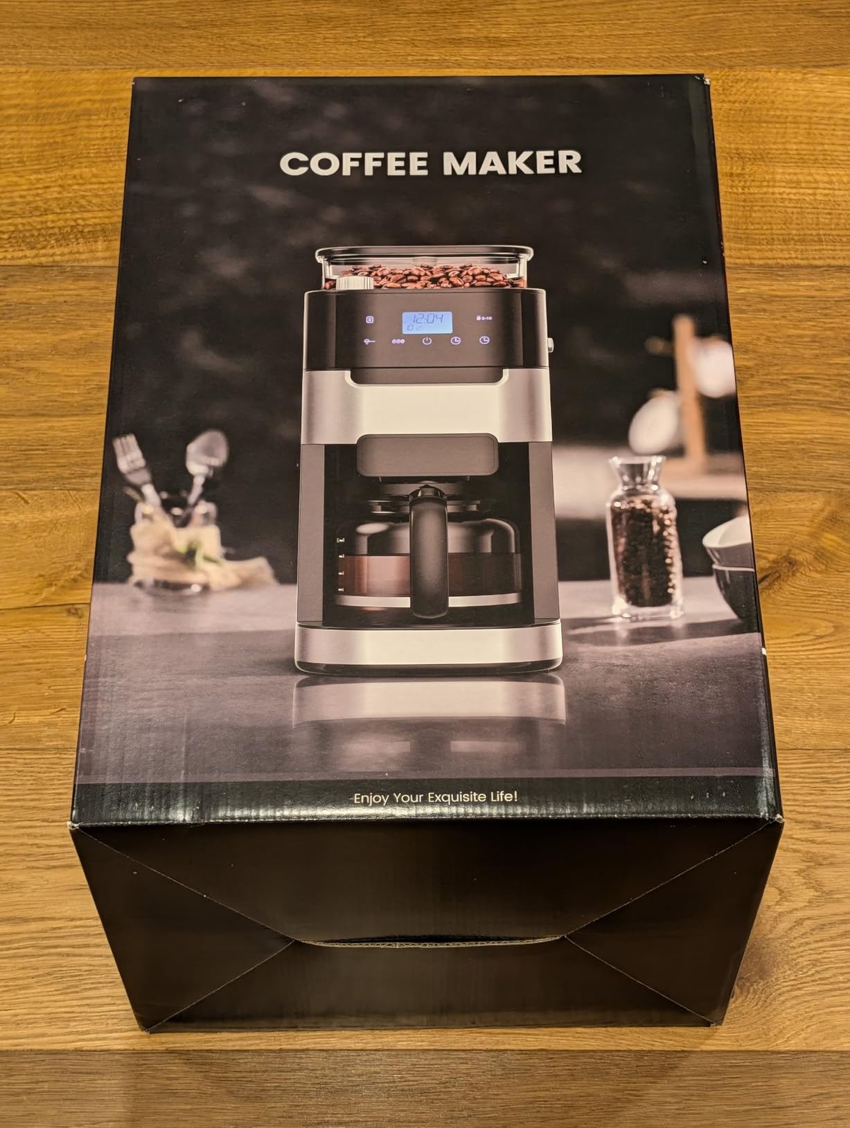Havato Grind & Brew Drip Coffee Maker, 10-Cup Coffee Machine with Grinder Built In, Programmable with Brew Strength, Permanent Filter, Glass Carafe, 50oz Water Reservoir, Ideal for Home/Office, Black - Customer Photo 1