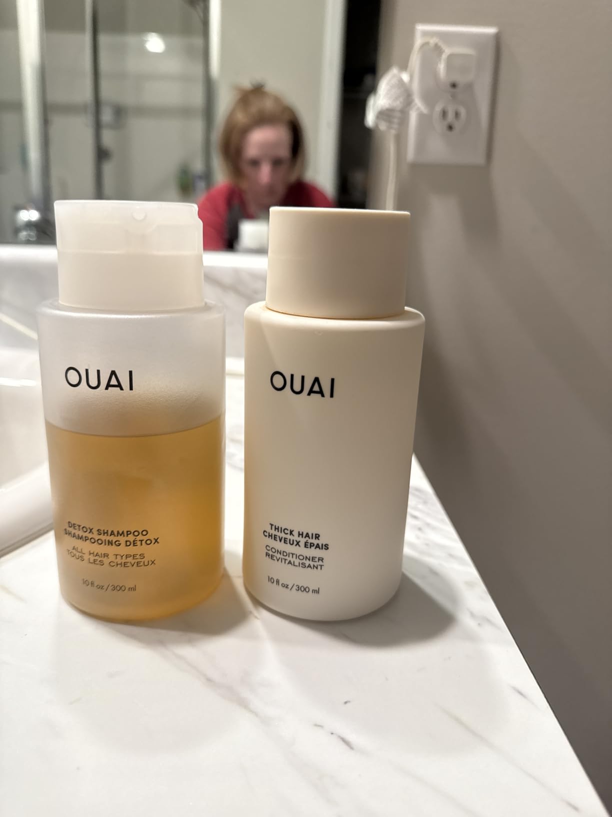 OUAI Detox Shampoo & Fine Hair Conditioner Bundle - Clarifying Shampoo for Build Up, Dirt, Oil, Product and Hard Water & Volumizing Conditioner for Fine Hair (2 Count) Customer Review OUAI Detox Shampoo & Fine Hair Conditioner Bundle - Clarifying Shampoo for Build Up, Dirt, Oil, Product and Hard Water & Volumizing Conditioner for Fine Hair (2 Count) - Customer Photo 1