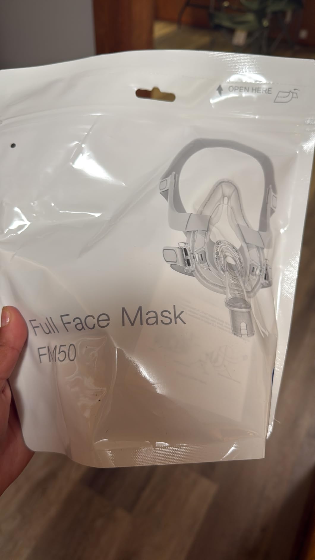 CPAP Mask,CPAP Full Face Mask Silicone Mask CPAP Mask Cover Includes Cushion,Headgear,Frame,Elbow-Universal Replacement Set Suitable for Various Models of CPAP Machines - Medium - Customer Photo 1