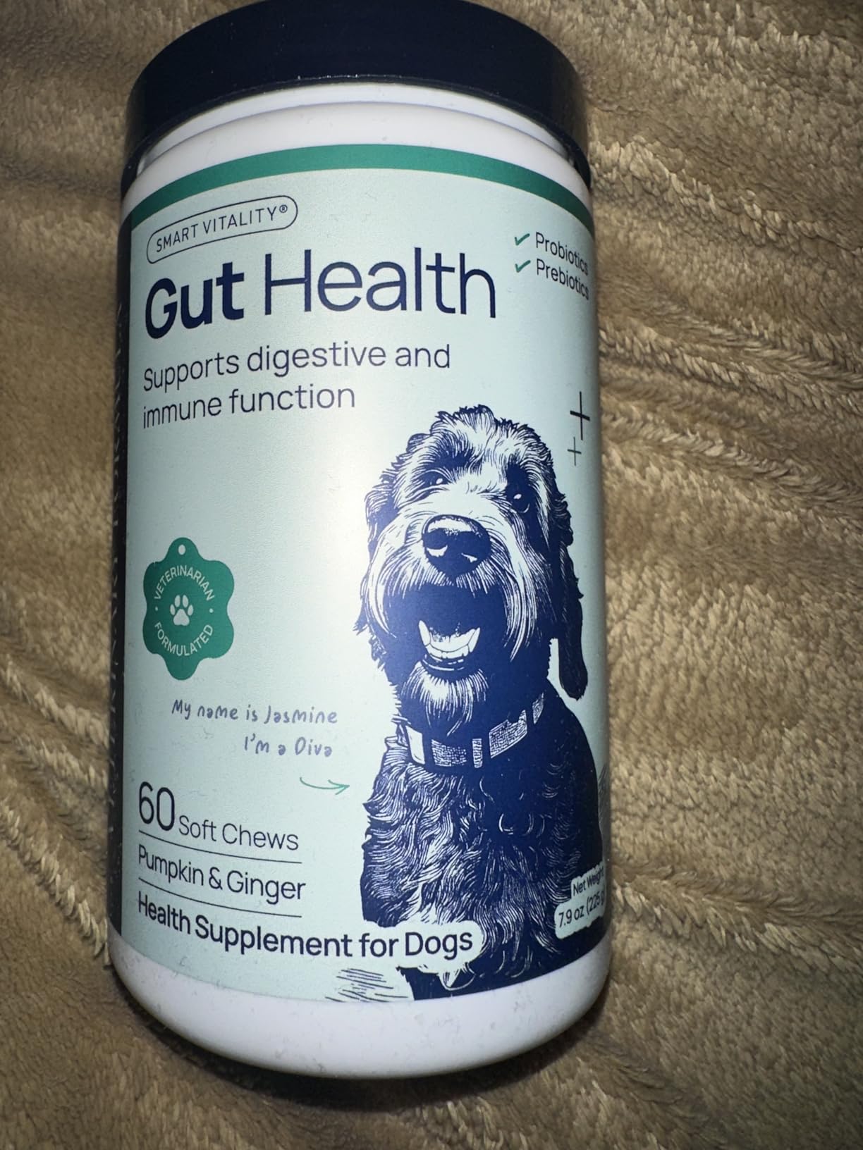 Veterinary Formula Pet Calm 60ct – Vet-Formulated Calming Chews for Dogs with L-Theanine, L-Tryptophan for Behavior Support, Relaxation Treats, Puppy Chews for Stressful Situations, Dog Calming Aid - Customer Photo 2