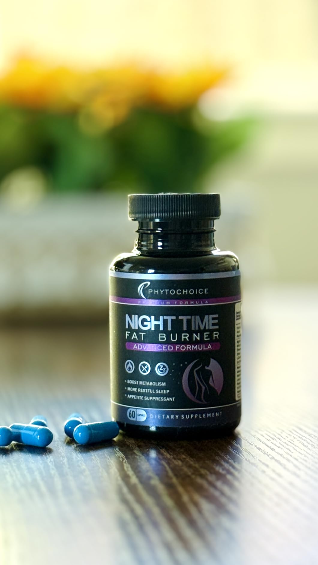 Night Time Fat Burner - Weight Loss Diet Pills with Magnesium Melatonin CLA L-Carnitine that Work at Night, Appetite Suppressant, Carb Blocker, Nighttime Metabolism Booster for Women and Men 60 Caps. - Customer Photo 2