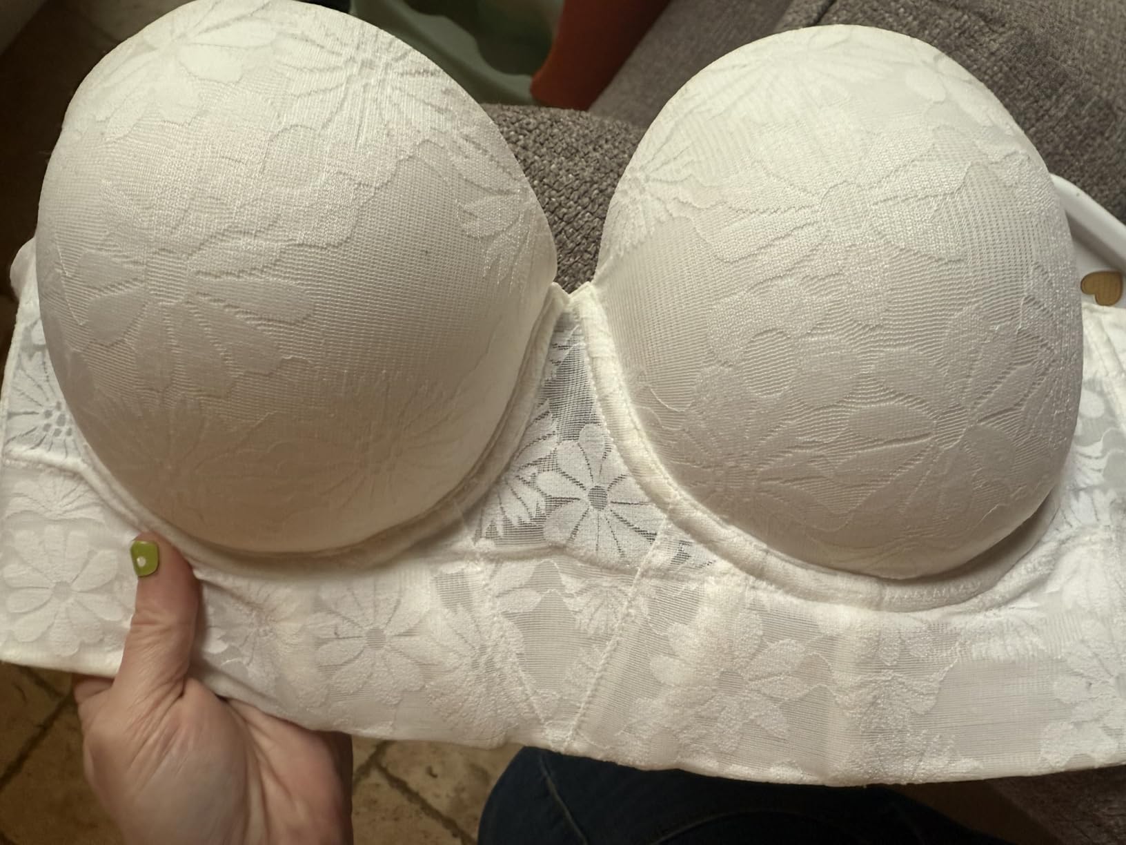 HSIA Strapless Bras for Women, Longline Bandeau for Large Bust Plus Size Supportive Corset Non Slip Convertible Bustier Customer Review HSIA Strapless Bras for Women, Longline Bandeau for Large Bust Plus Size Supportive Corset Non Slip Convertible Bustier - Customer Photo 2