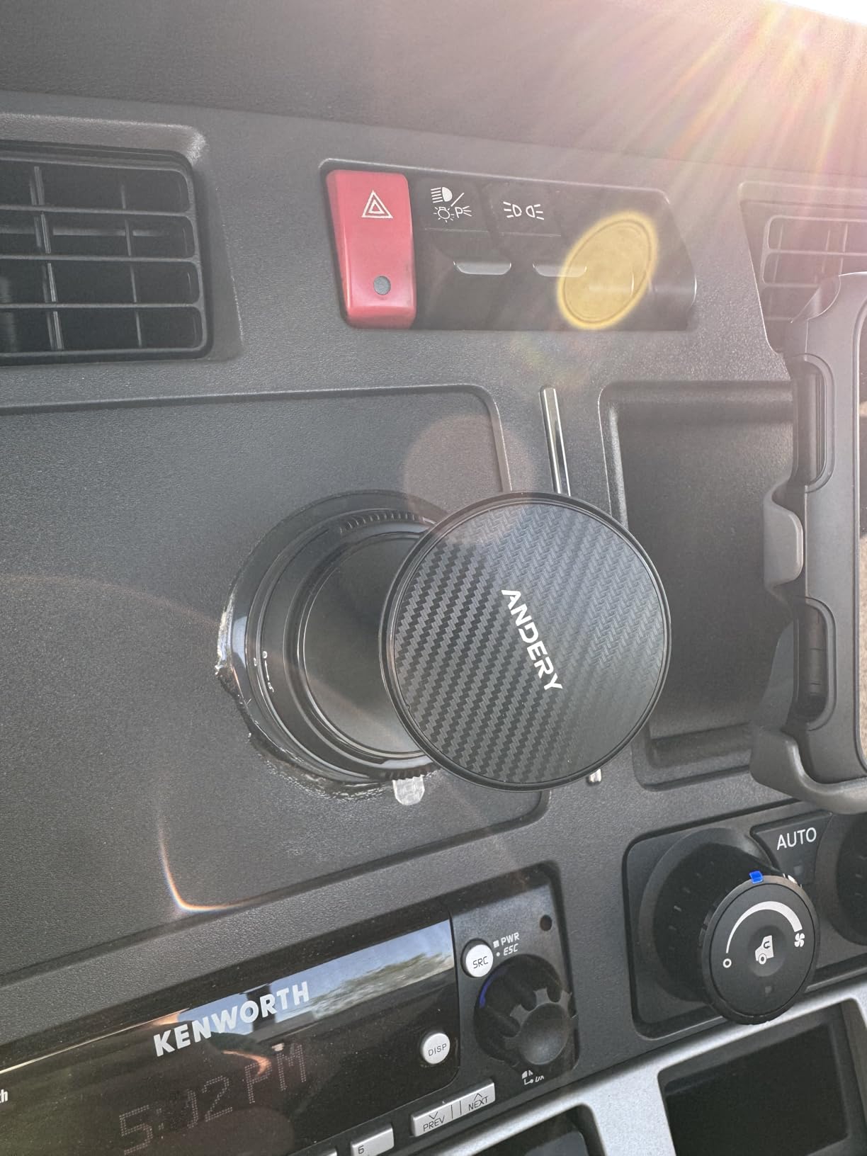 ANDERY Only for iPhone Magsafe Car Mount Charger [15W Fast Wireless Charging, 78+LBS Strong Suction, 2400gf Strong Magnetic] 360° Adjustable Car Phone Holder, Phone Holders for Your Car - Customer Photo 1