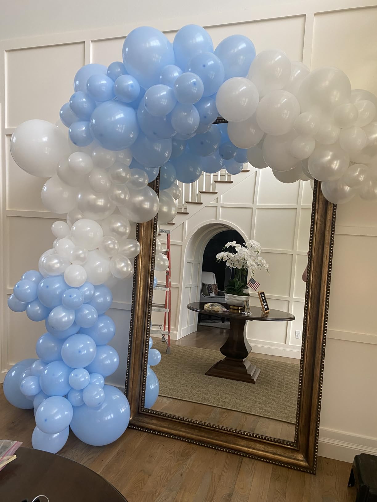 Sage Green Balloon Arch Kit 108Pcs Double Stuffed Pearl Green Sage Green Sand White Clear Balloons for Bridal Shower Baby Shower Birthday Wedding Engagement Party Decorations Customer Review Sage Green Balloon Arch Kit 108Pcs Double Stuffed Pearl Green Sage Green Sand White Clear Balloons for Bridal Shower Baby Shower Birthday Wedding Engagement Party Decorations - Customer Photo 1