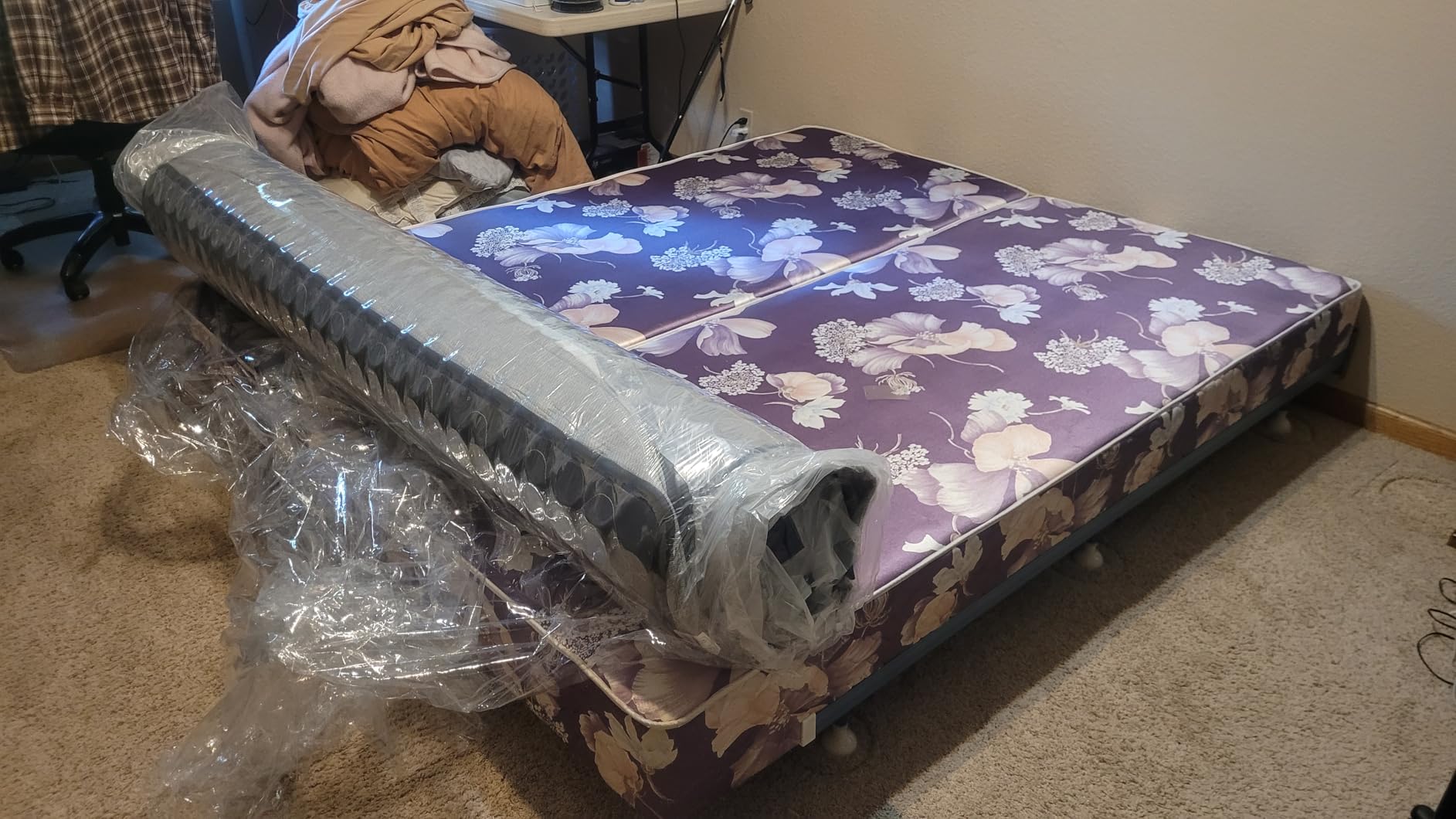 Onlylucky Queen Mattress 14 Inch, Firm Queen Size Mattresses in a Box with Cooling Gel Memory Foam & Pocket Springs for Heavy People, Edge Support, Back Pain Relief, Fiberglass-Free, CertiPUR-US - Customer Photo 1