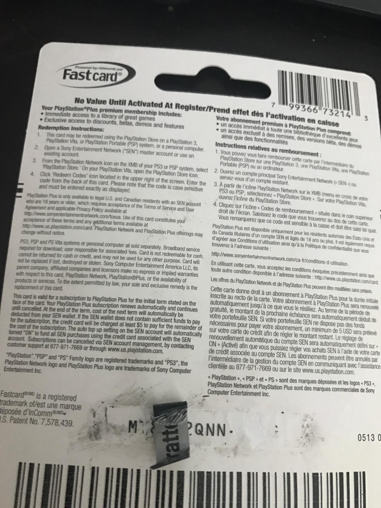 12 Month PlayStation Plus Psn Membership Card (New) 1 Year Customer Review 12 Month PlayStation Plus Psn Membership Card (New) 1 Year - Customer Photo 2