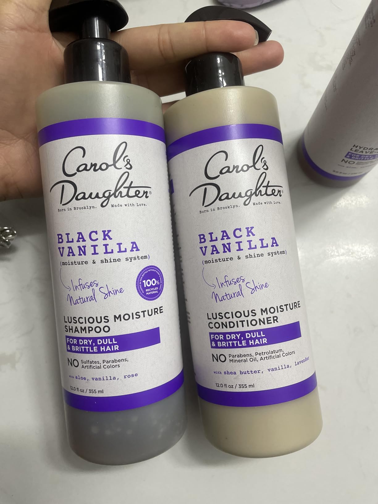 Carol's Daughter Black Vanilla Sulfate Free Shampoo and Conditioner Set for Curly, Wavy or Natural Hair customer photo 1