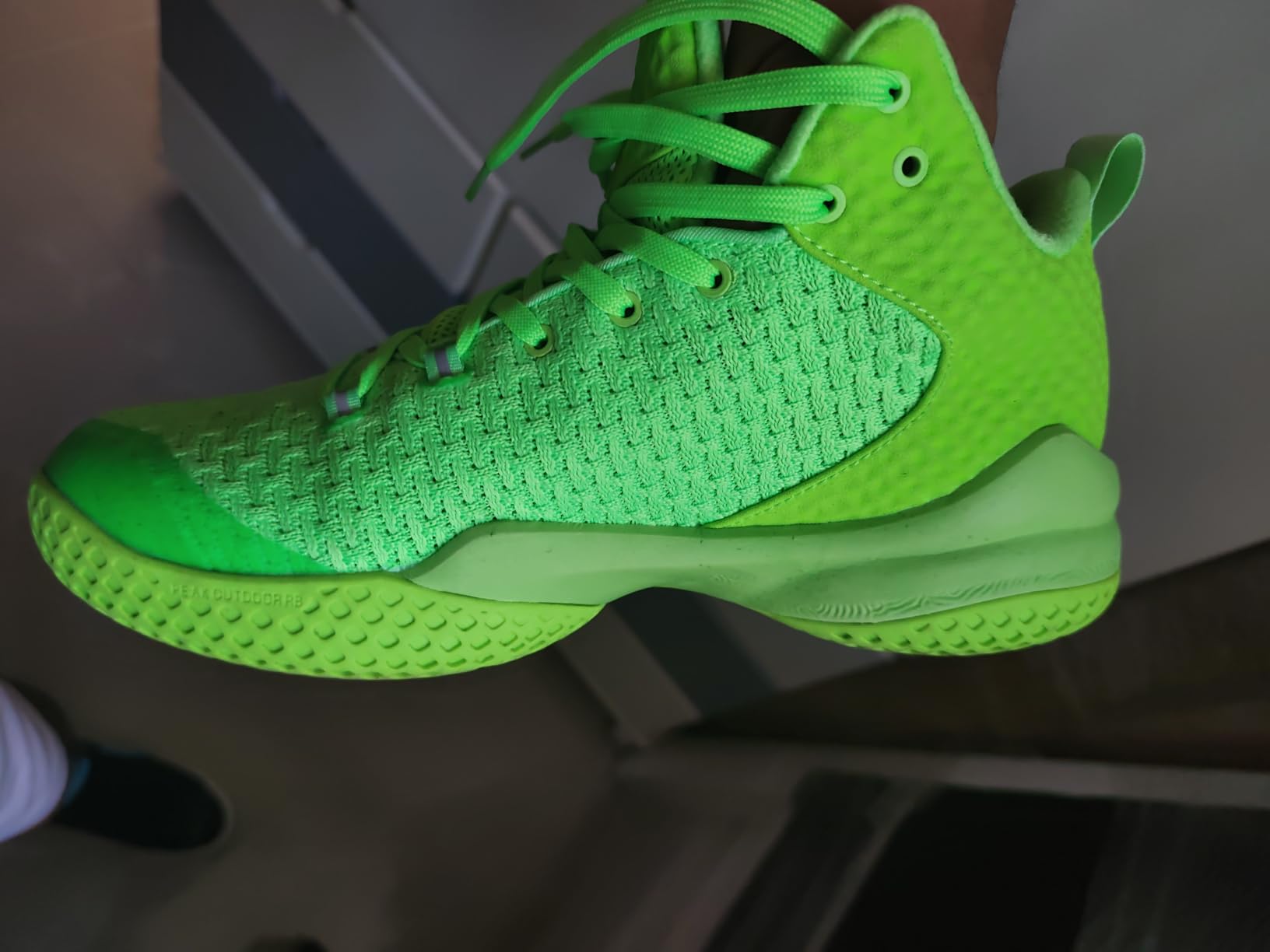 PEAK High Top Mens Basketball Shoes Streetball Master Breathable Outdoor Sneakers Cushioning Shoes for Fitness - Customer Photo 2