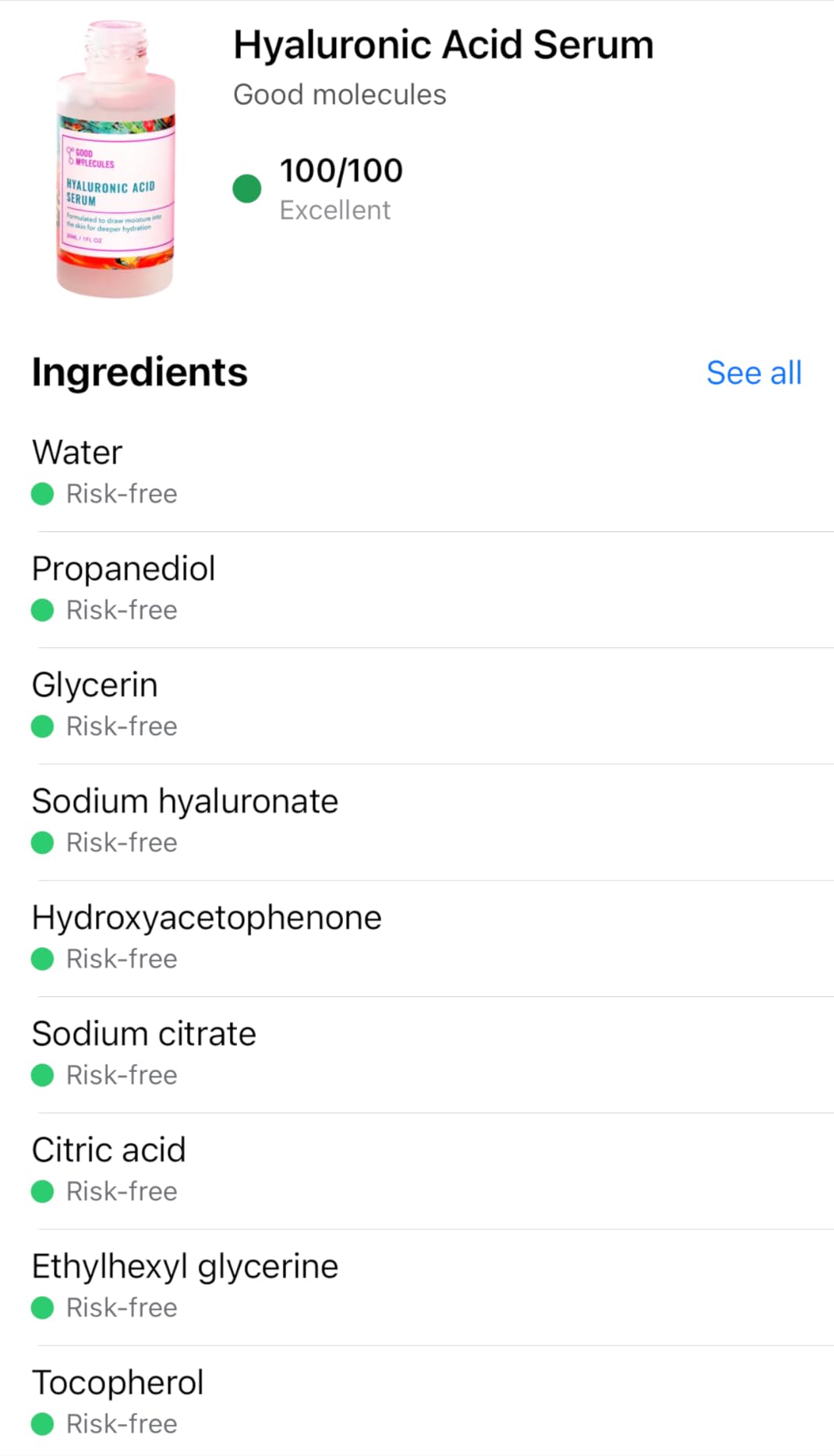 Good Molecules Hyaluronic Acid Serum - 1% Hyaluronic Acid Non-greasy Ultra Hydrating Serum, Facial Moisturizer for Plumper Skin customer photo 2
