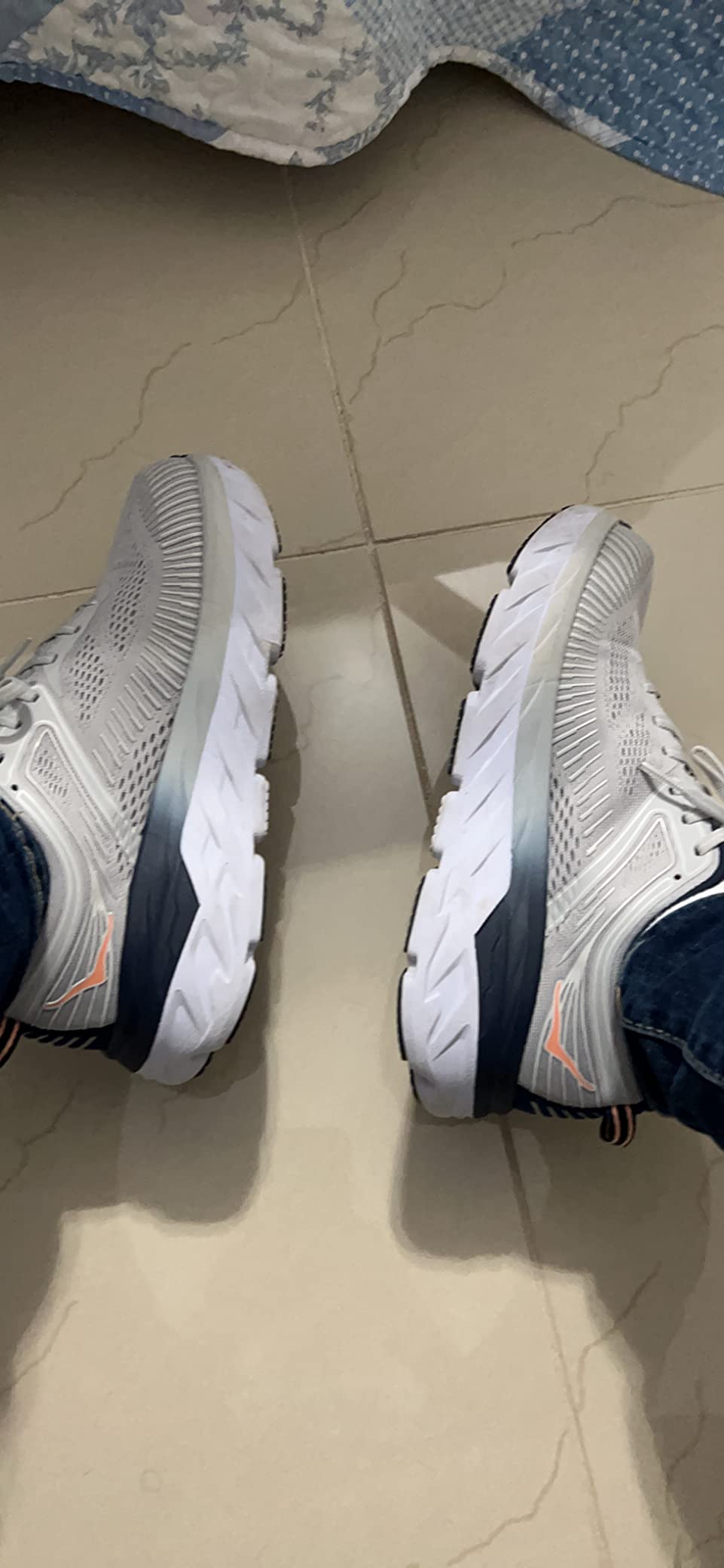HOKA ONE ONE Bondi 7 Womens Shoes Size 8.5, Color: Blue Fog/Blue Glass Customer Review HOKA ONE ONE Bondi 7 Womens Shoes Size 8.5, Color: Blue Fog/Blue Glass - Customer Photo 1