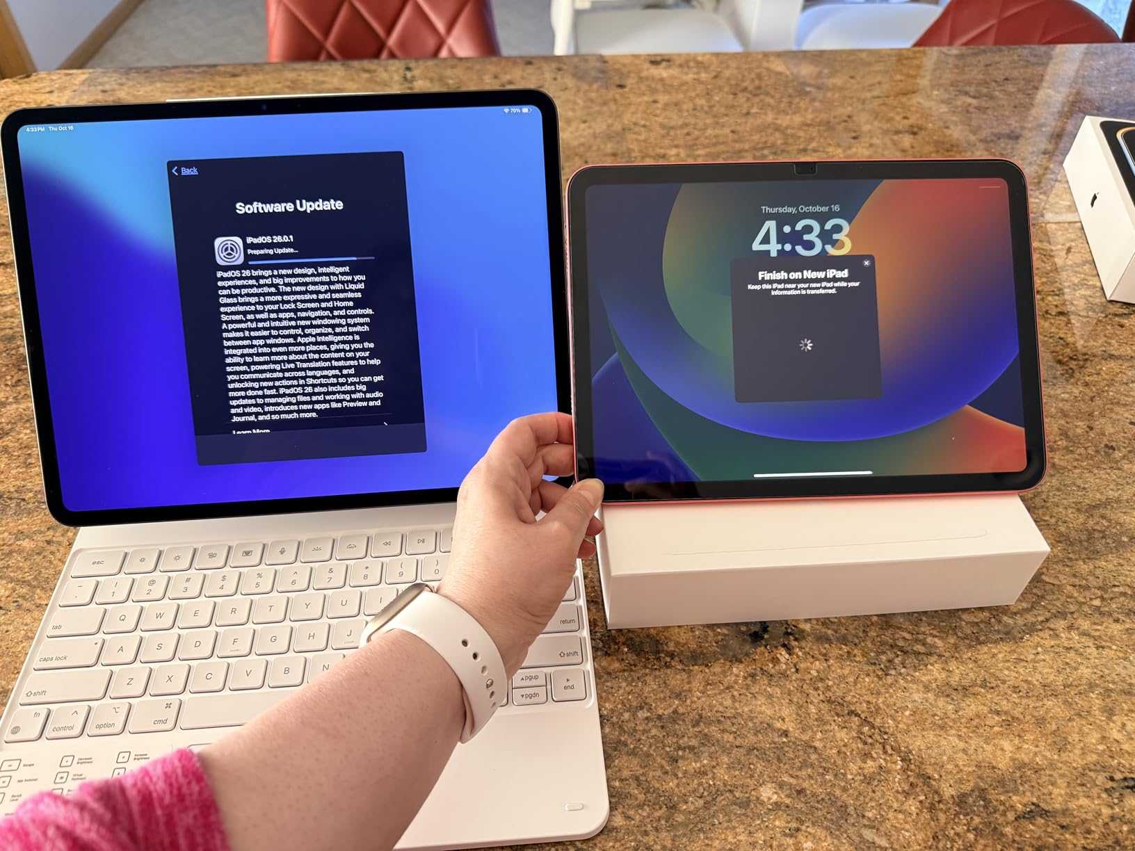 Apple iPad Pro 13-Inch (M4): Built for Apple Intelligence, Ultra Retina XDR Display, 256GB, 12MP Front/Back Camera, LiDAR Scanner, Wi-Fi 6E, Face ID, All-Day Battery Life — Space Black Customer Review Apple iPad Pro 13-Inch (M4): Built for Apple Intelligence, Ultra Retina XDR Display, 256GB, 12MP Front/Back Camera, LiDAR Scanner, Wi-Fi 6E, Face ID, All-Day Battery Life — Space Black - Customer Photo 1