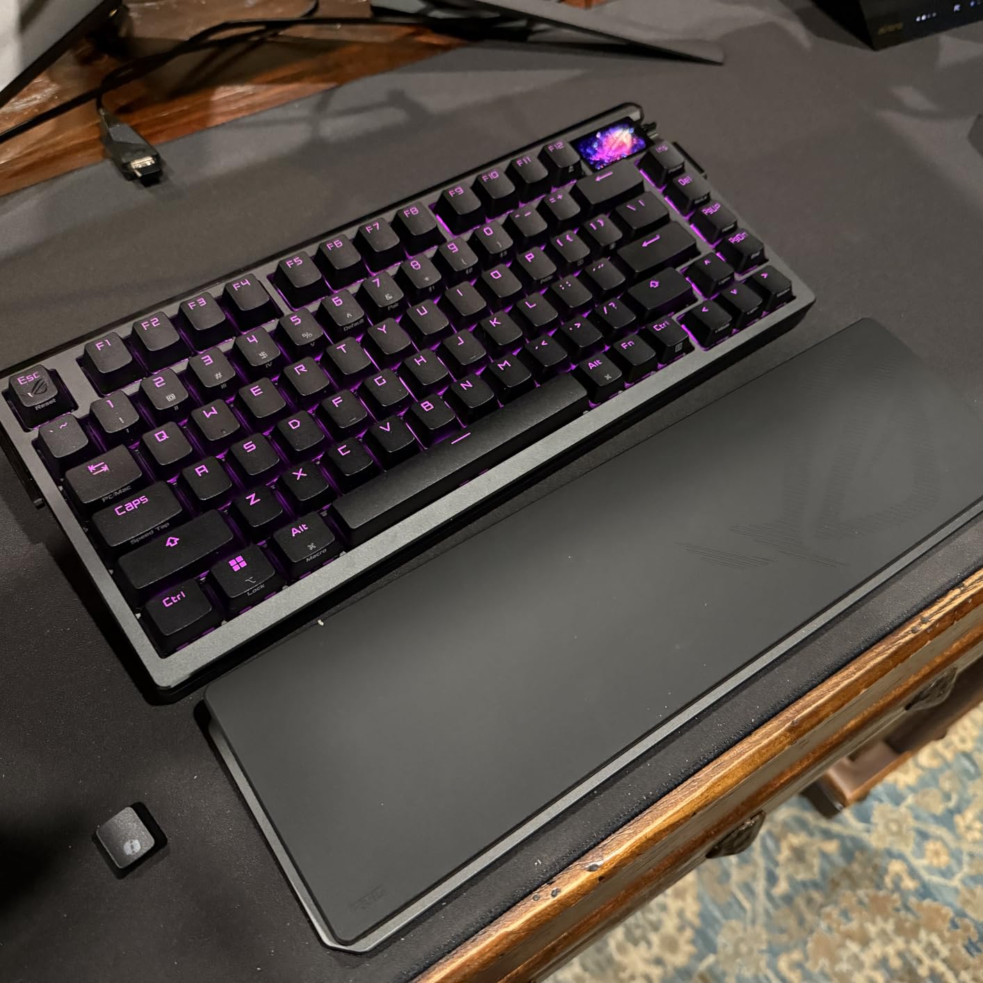 ASUS ROG Azoth Extreme Wireless Mechanical Gaming Keyboard – 75% TKL, ROG NX Snow Linear Switches, PBT Keycaps, Aluminum Chassis, Carbon Fiber, Gasket Mount, Color OLED Screen, PC/Mac Support - Black Customer Review ASUS ROG Azoth Extreme Wireless Mechanical Gaming Keyboard – 75% TKL, ROG NX Snow Linear Switches, PBT Keycaps, Aluminum Chassis, Carbon Fiber, Gasket Mount, Color OLED Screen, PC/Mac Support - Black - Customer Photo 4