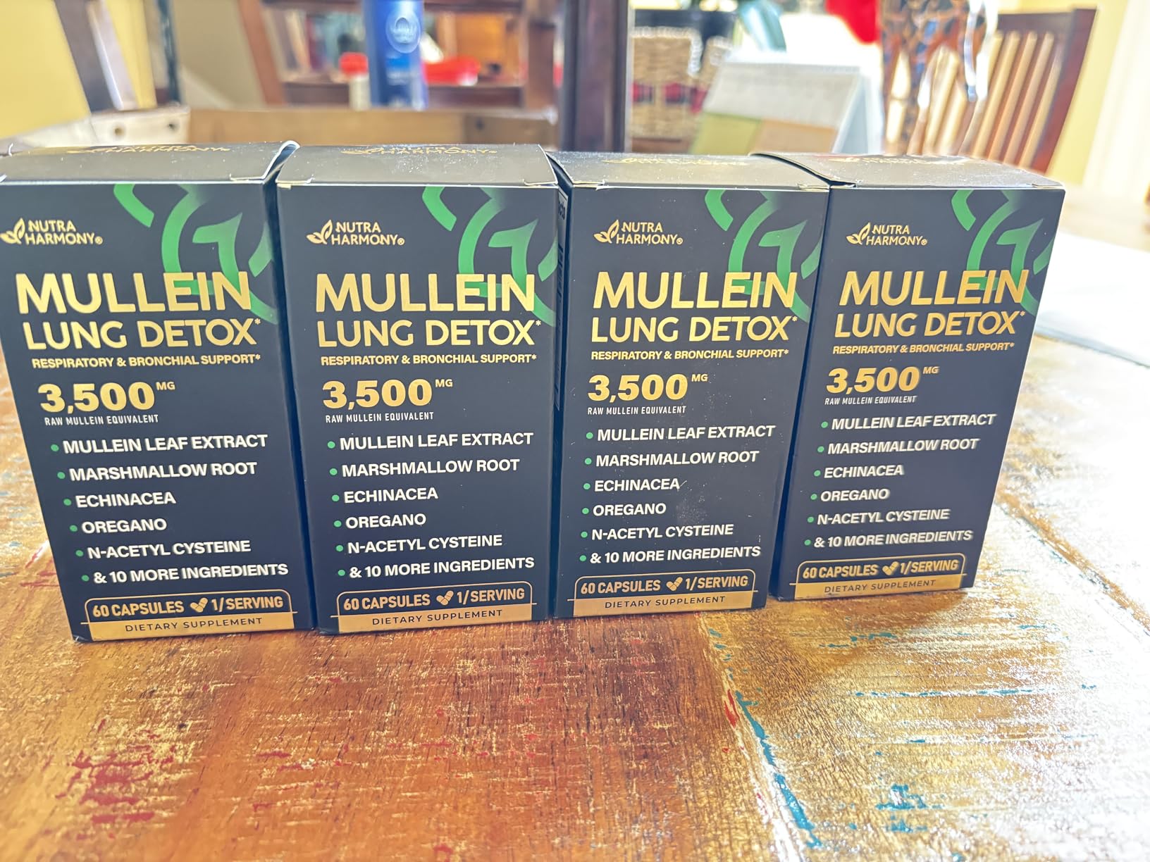 Mullein Leaf Extract for Lung Detox - Marshmallow Root | Echinacea | Oregano | Quercetin | NAC - 15-in-1 Lung Support & Cleanse for Smokers Supplement - Made in USA - As Drops, Tincture - 60 Capsules Customer Review Mullein Leaf Extract for Lung Detox - Marshmallow Root | Echinacea | Oregano | Quercetin | NAC - 15-in-1 Lung Support & Cleanse for Smokers Supplement - Made in USA - As Drops, Tincture - 60 Capsules - Customer Photo 1