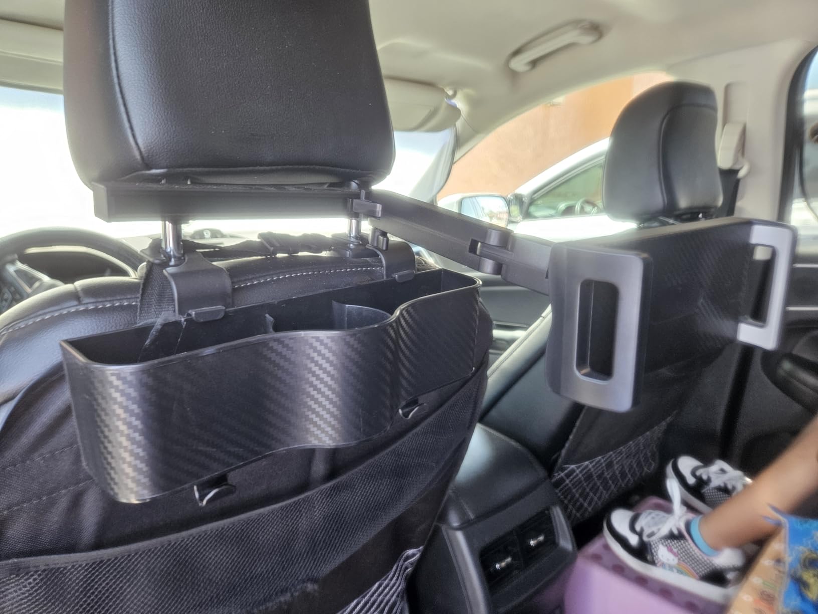 LISEN Tablet Holder for Car Headrest, iPad Holder for Car Backseat Road Trip Essentials for Kids, Headrest Tablet Mount - [95% Backseat Coverage], for iPad Pro Air Mini Galaxy All 4.7-11.9