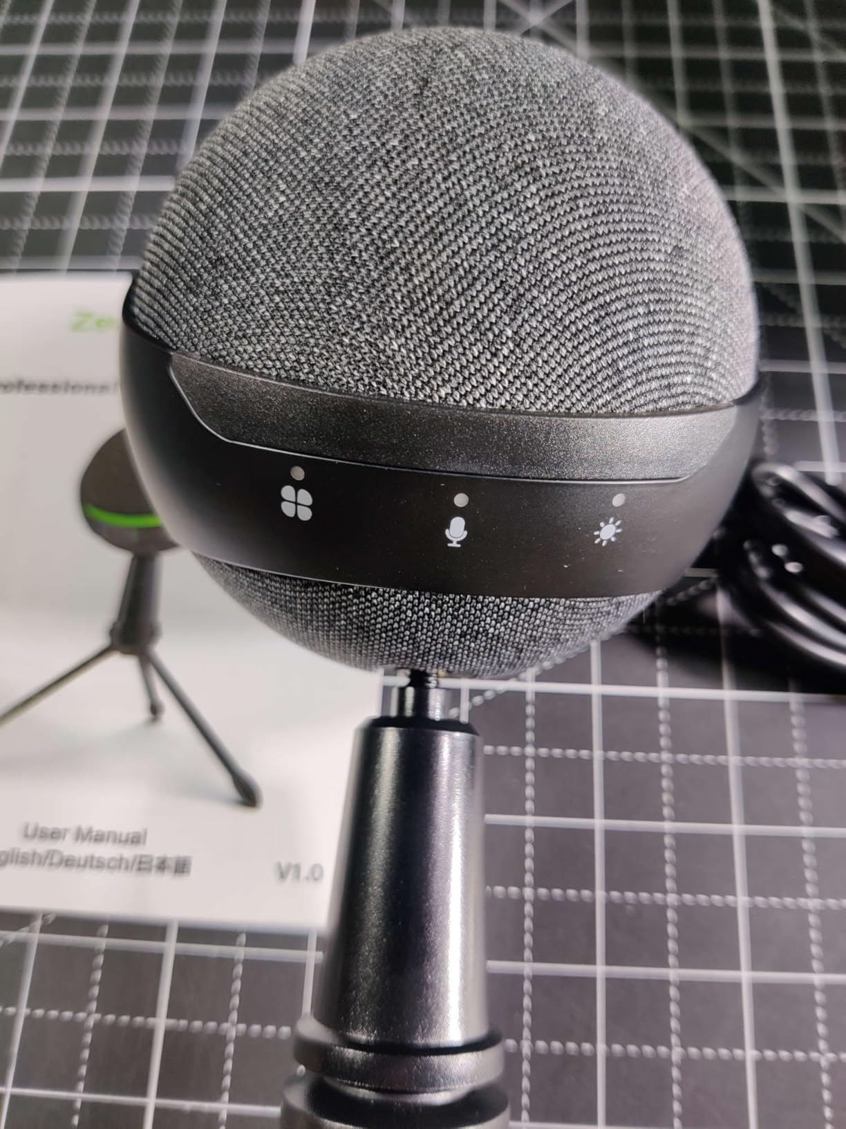 ZealSound RGB USB Microphone for iPhone/PC,Mic for Phone,ASMR,Gaming,Noise Cancel Microphones with Touch Mute/Echo/Volume Gain,Real Time Monitor,Podcast,Zoom YouTube Discord Twitch Video - Customer Photo 2