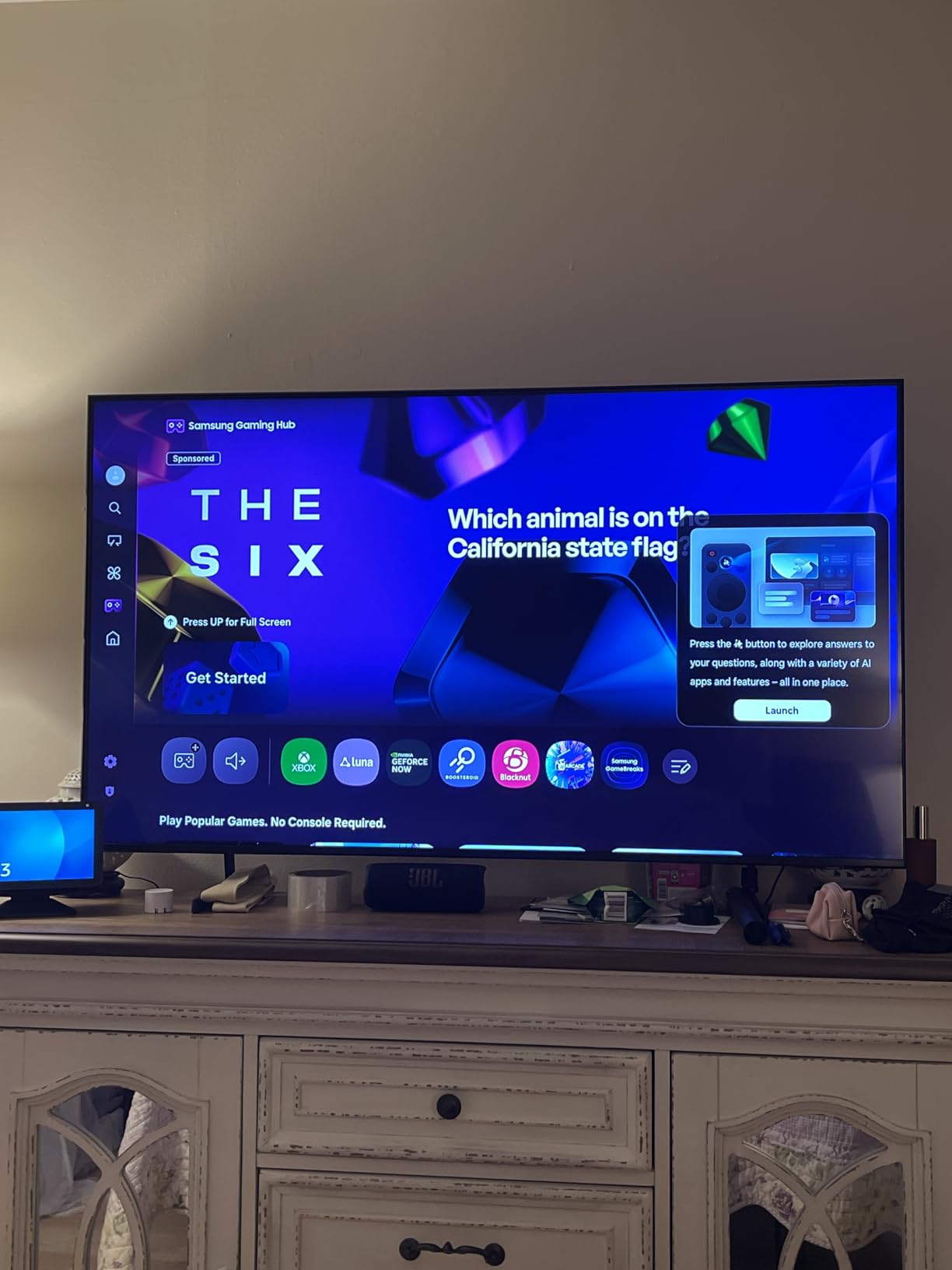 Samsung 75-Inch Class QLED Q7F Series Samsung Vision AI Smart TV (2025 Model, 75Q7F) Quantum HDR, Object Tracking Sound Lite, Q4 AI Gen1 Processor, 4K upscaling, Gaming Hub, Alexa Built-in Customer Review Samsung 75-Inch Class QLED Q7F Series Samsung Vision AI Smart TV (2025 Model, 75Q7F) Quantum HDR, Object Tracking Sound Lite, Q4 AI Gen1 Processor, 4K upscaling, Gaming Hub, Alexa Built-in - Customer Photo 1