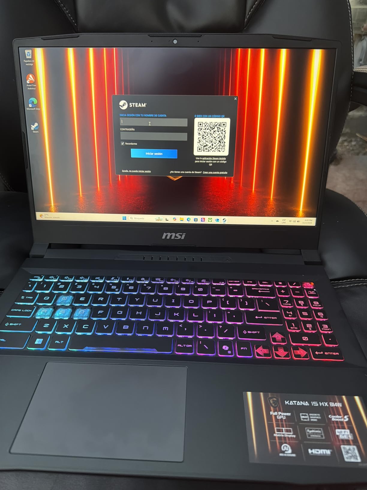 MSI Katana 15 HX 15.6 MSI Katana 15 HX 15.6