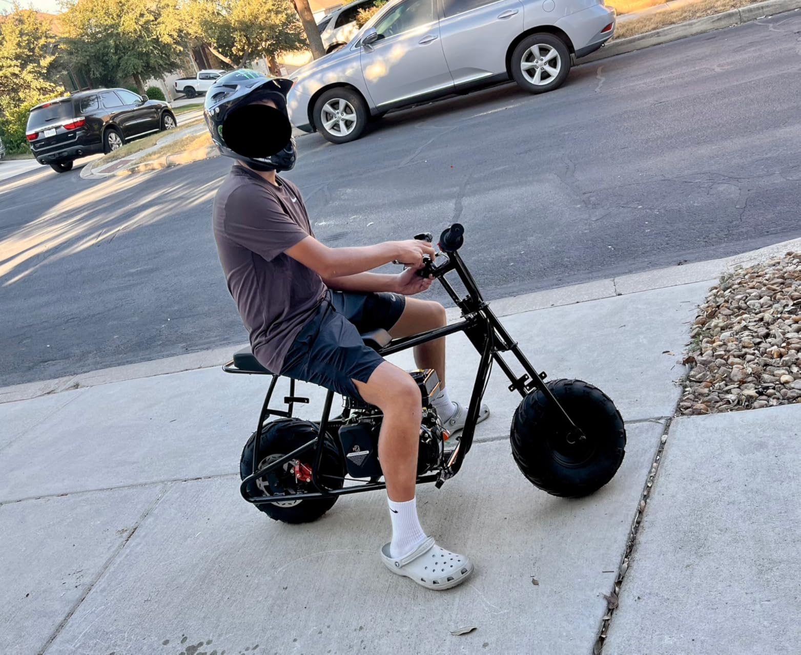 FRP GMB100 Mini Dirt Bike 99CC Gas Powered - 4-Stroke Engine Trail Mini Bike for Youth & Adults, Off-Road Adventure Bike Up to 28 MPH, 220 LBS Capacity, Green Customer Review FRP GMB100 Mini Dirt Bike 99CC Gas Powered - 4-Stroke Engine Trail Mini Bike for Youth & Adults, Off-Road Adventure Bike Up to 28 MPH, 220 LBS Capacity, Green - Customer Photo 2