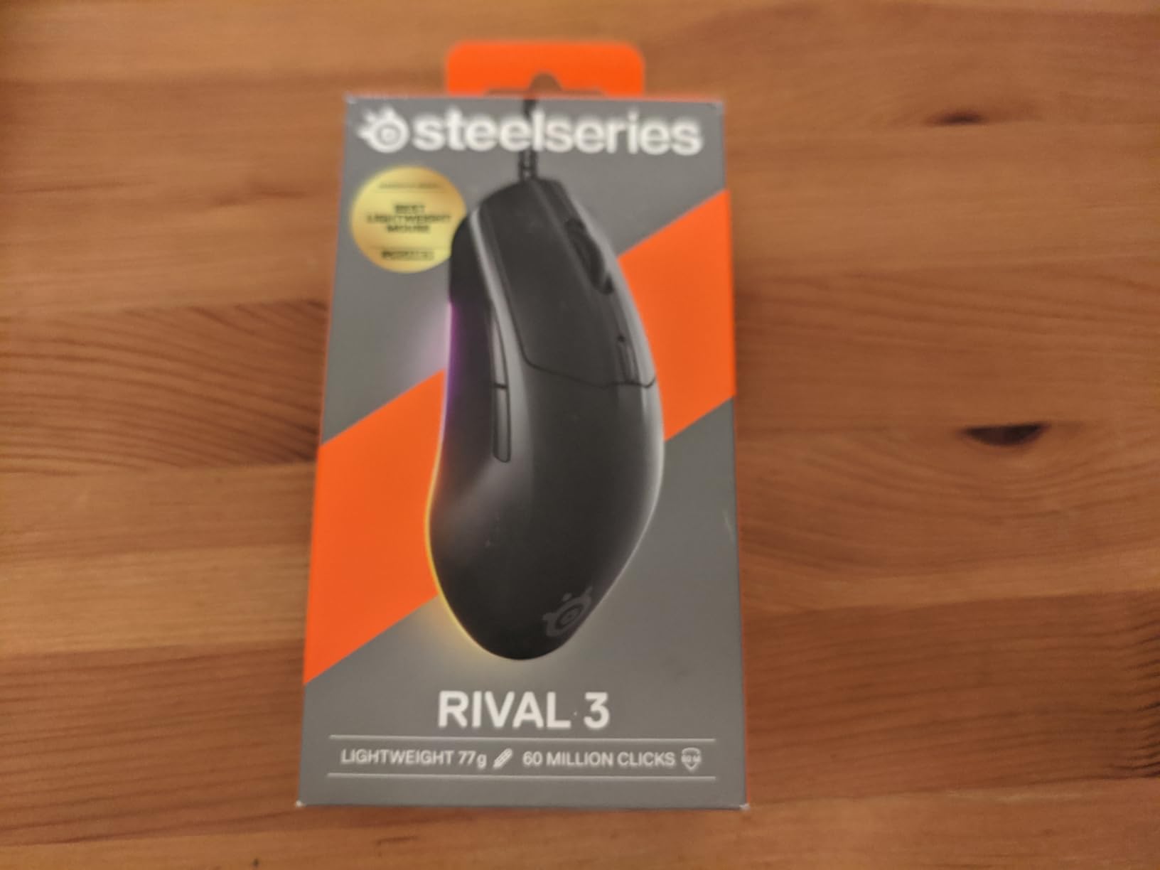 SteelSeries Rival 3 Gen 2 Gaming Mouse — 8500 DPI TrueMove Core Optical Sensor — 60 Million Click Durability — Low Latency — 77g Lightweight — 100% PTFE Feet — RGB — Black, Black, Rival 3 Gen 2 - Wired - Customer Photo 2