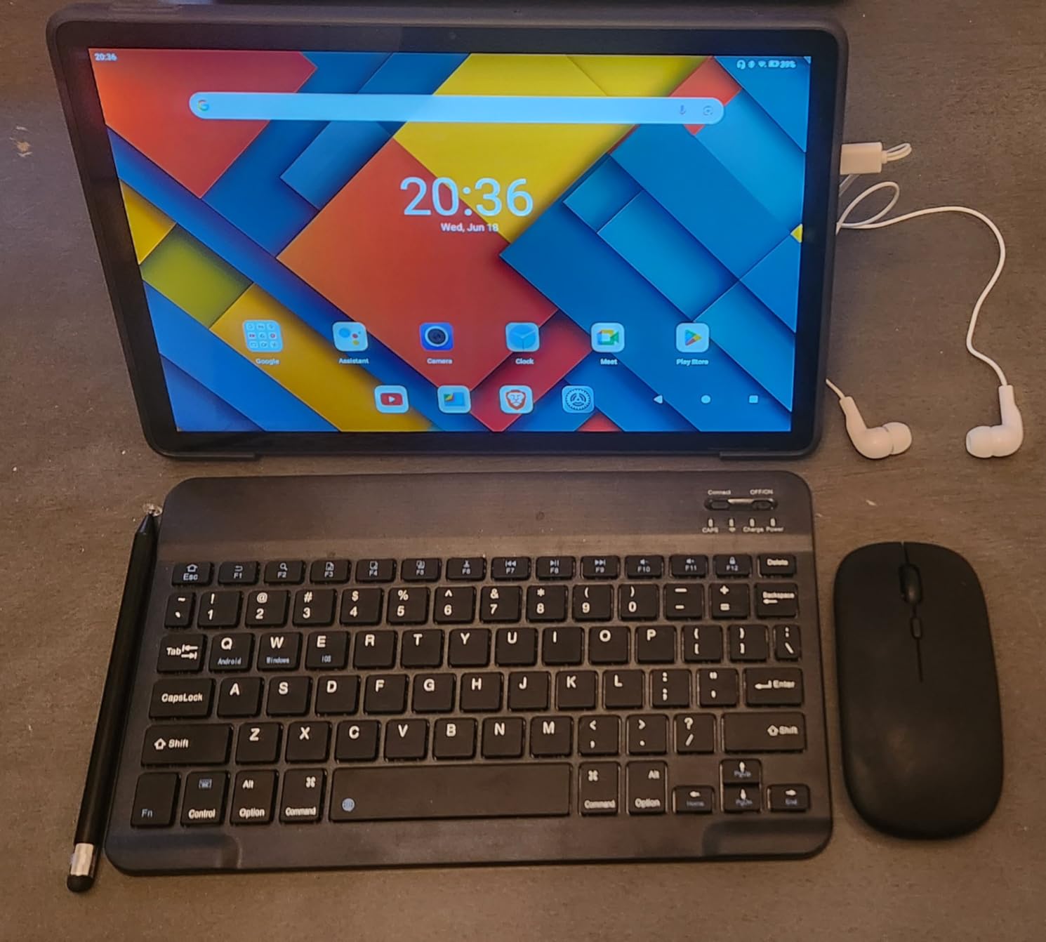 Tablet, 11 Inch Android 14 Tablets, 14GB RAM+64GB ROM (TF 1TB) with Octa-Core, 6800mAh, Widevine L1, WiFi 6, 8 in 1 Tablet with Keyboard, Mouse, Protective Case, Stylus, Headset, Charger- Black - Customer Photo 1