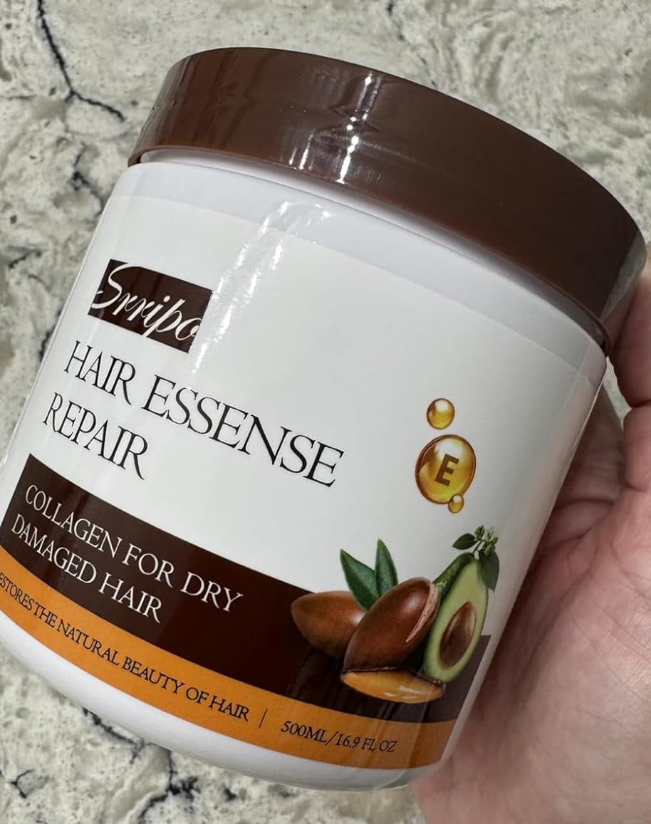 Srripo Collagen Hair Mask for Deep Conditioning, Keratin Hair Treatment with 4 Hydrolyzed Proteins, Moroccan & Avocado Oils Conditioner for Nourish, Calendula Gentian Extracts Care Dry & Damaged Hair customer photo 1