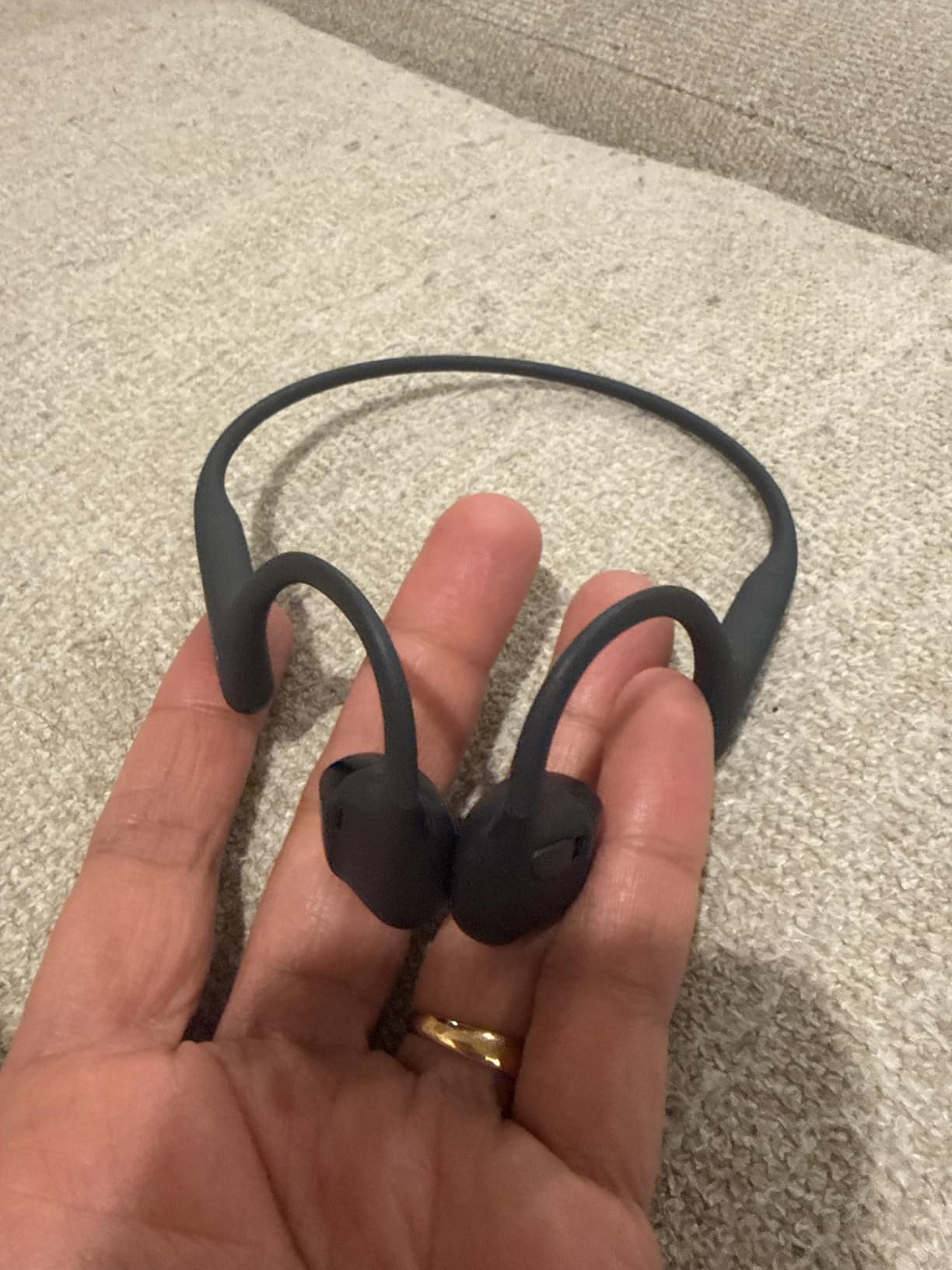 SHOKZ New OpenRun Pro 2- Bone Conduction Headphones, Open-Ear Bluetooth Wireless Sport Earphones for Running, Workouts - Sweat Resistant, Secure Comfortable Fit -Deep Bass, Smart Mic, Reflective Strip - Customer Photo 1