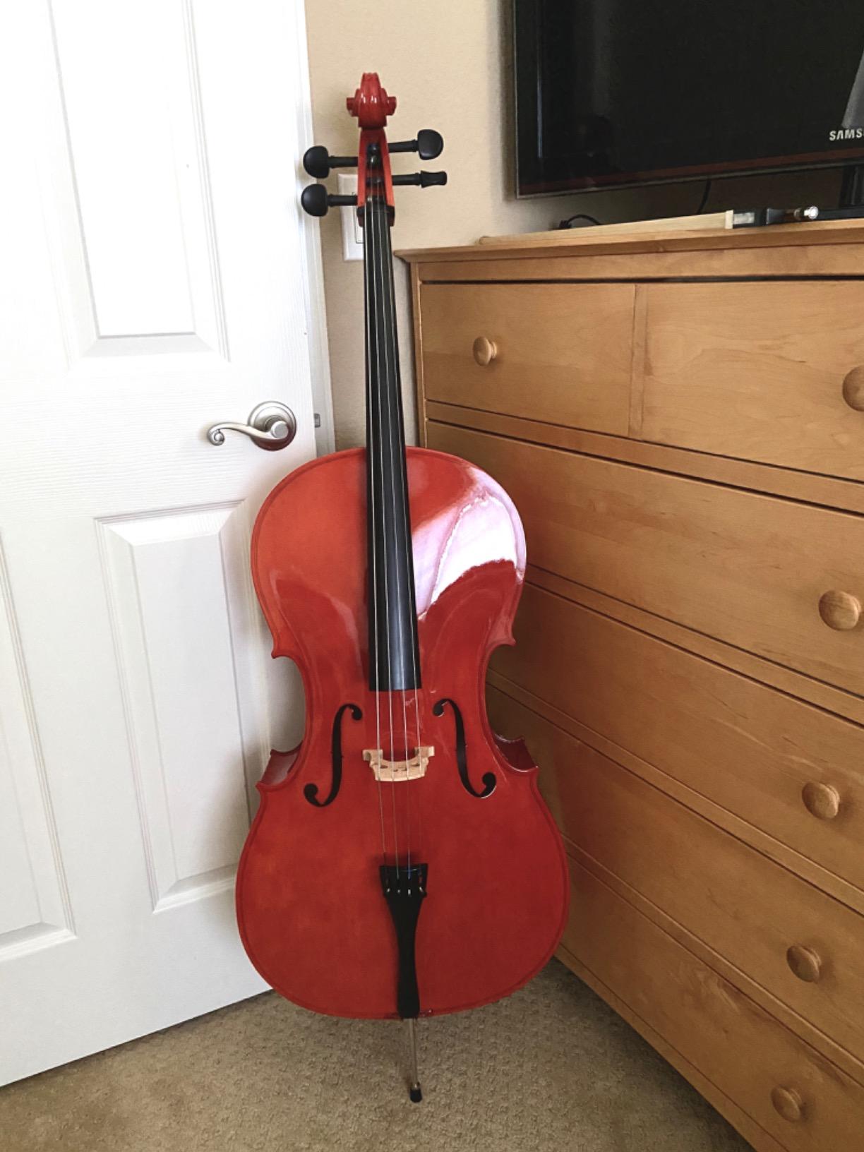 Cecilio 3/4 Size Cello, Beginner Cello 3/4, Acoustic Cello Set with Portable Bag, Bow, Rosin, Stand, String Musical Instruments for School Orchestras, Performances customer photo 2