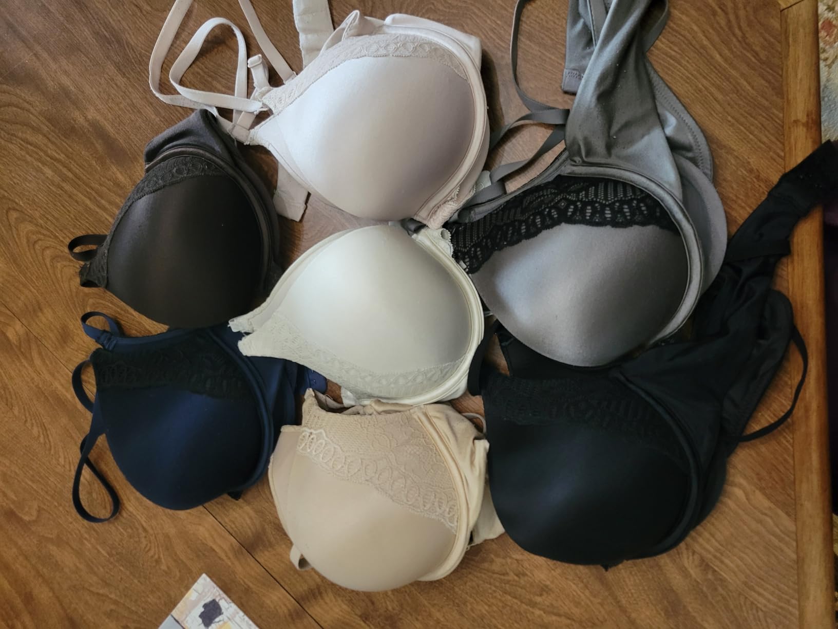 Women's Underwire Bra, Natural Boost Demi Push-Up T-Shirt Bras for Women, Lace Trim, Convertible, Plunging customer photo 1
