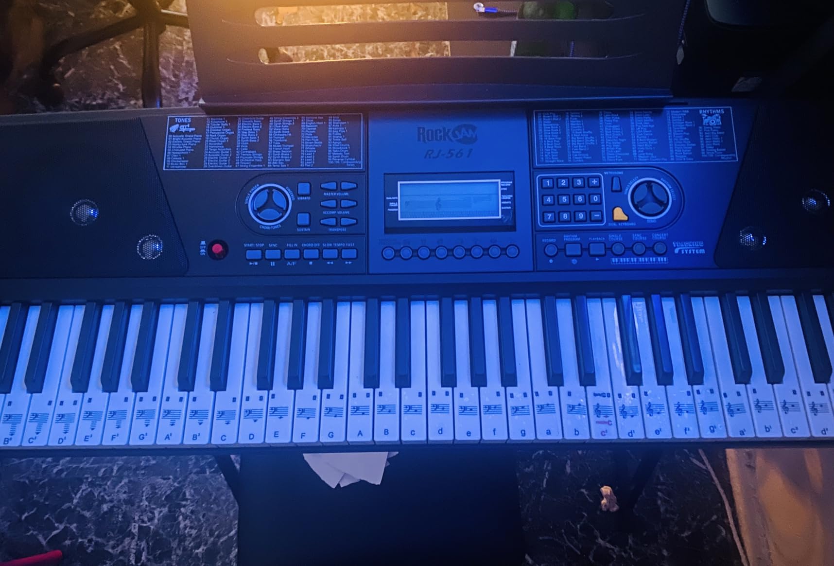 RockJam 61-Key Keyboard Piano Kit with Stand, Stool, Headphones, Keynote Stickers & Lessons customer photo 2