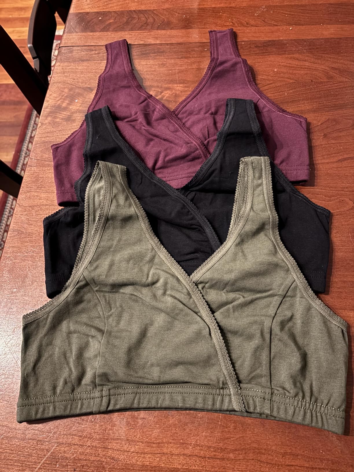 CAKYE 3 Pack Maternity Nursing Sleep Bra Breastfeeding Cotton Bralette customer photo 2