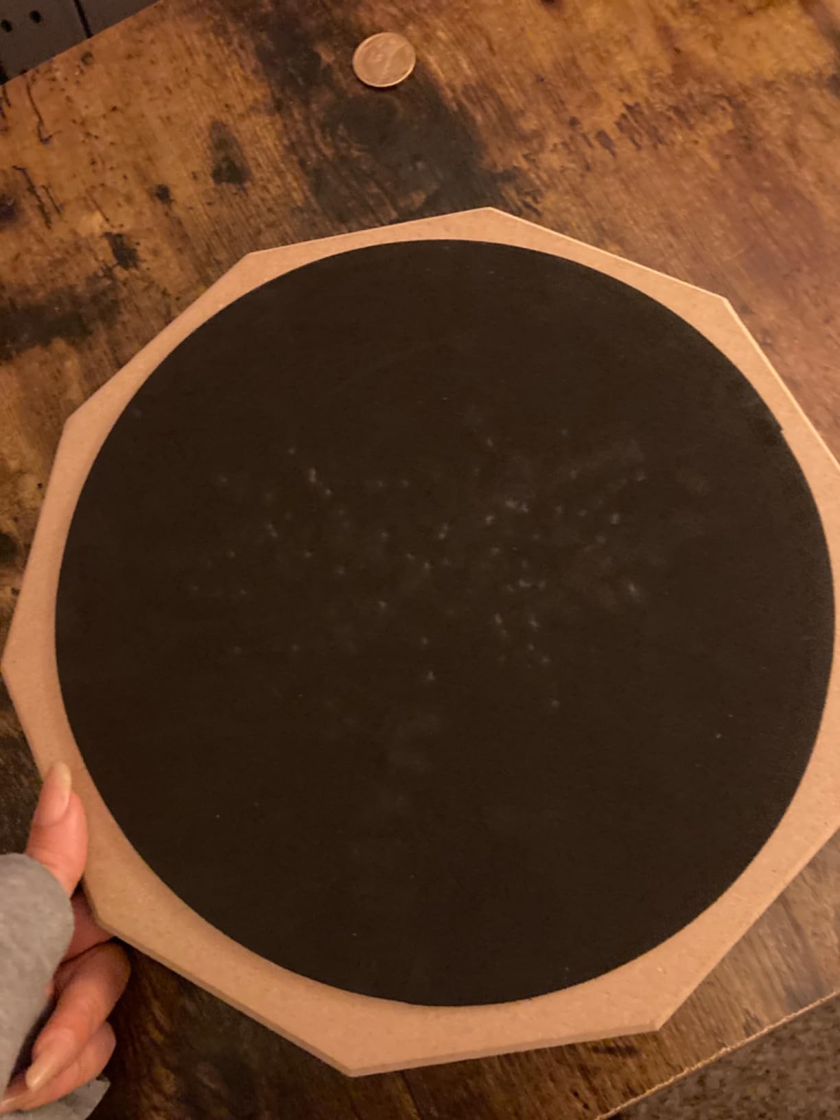 Donner 12 Inches Drum Practice Pad Silent Drum Pad Set Blue 2-Sided With Drum Sticks customer photo 2