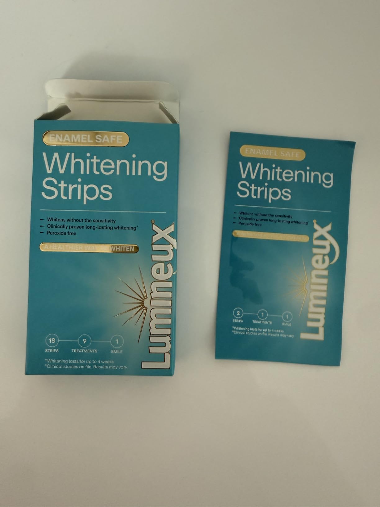 Lumineux Teeth Whitening Strips - 21 Treatments (3 Months) - Peroxide Free - Enamel Safe for Whiter Teeth - Whitening Without The Sensitivity - Dentist Formulated - Sensitivity customer photo 2