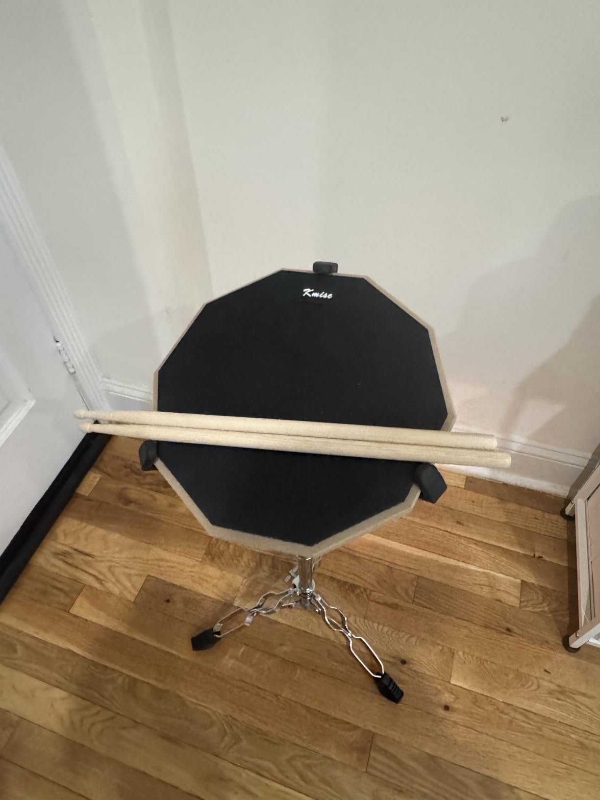 Horse Practice Drum Pad, 12 Inch Double Sided Exercise Drumming Pads Kit Set, Adjustable Height Snare Drum Stand Devices, Drum Sticks customer photo 1