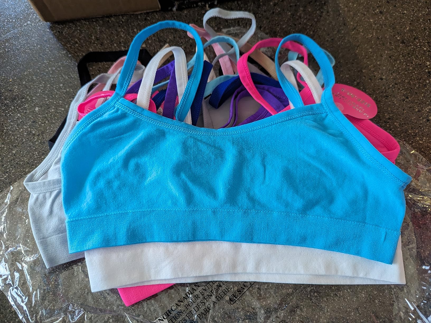 Alyce Ives Girls Seamless Training Bra, Cropped Cami Bra for Teens Pack of 10 customer photo 1