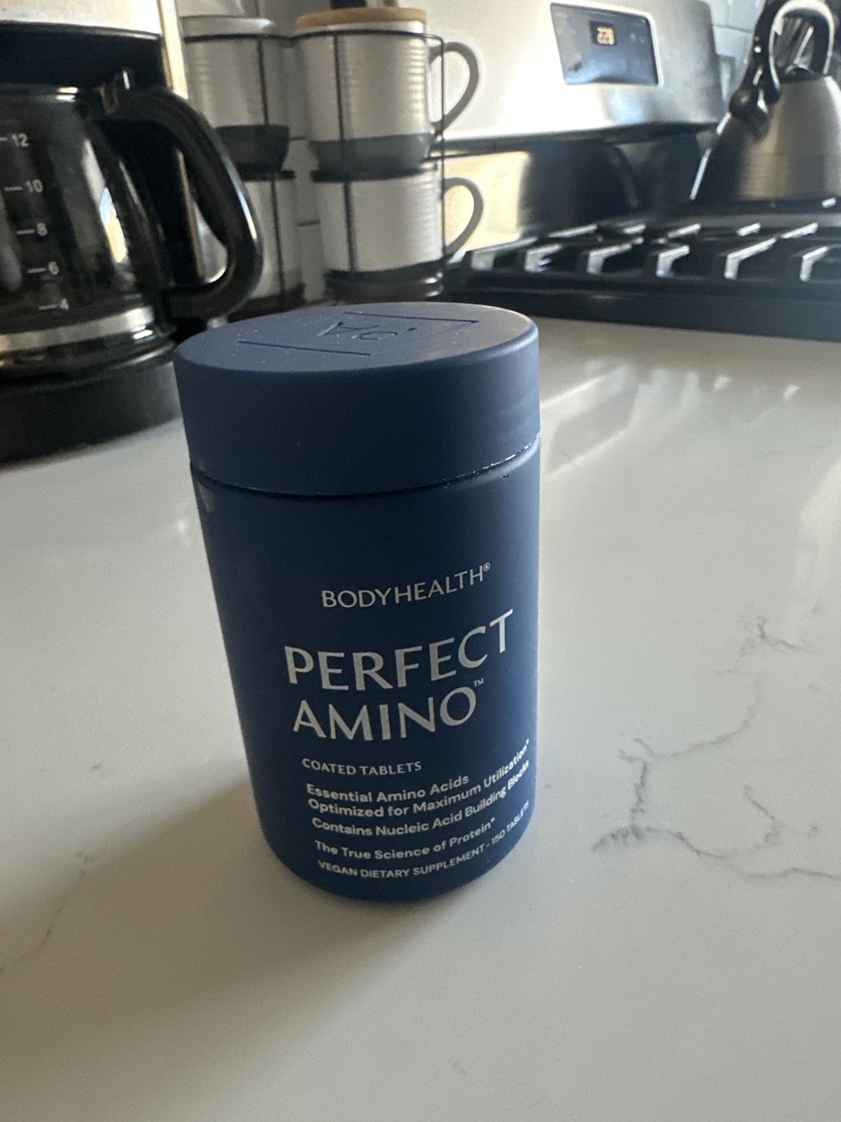 BodyHealth PerfectAmino (150 ct) Easy to Swallow Tablets, Essential Amino Acids Supplement with BCAAs, Vegan Protein for Pre/Post Workout & Muscle Recovery with Lysine, Tryptophan, Leucine, Methionine customer photo 1