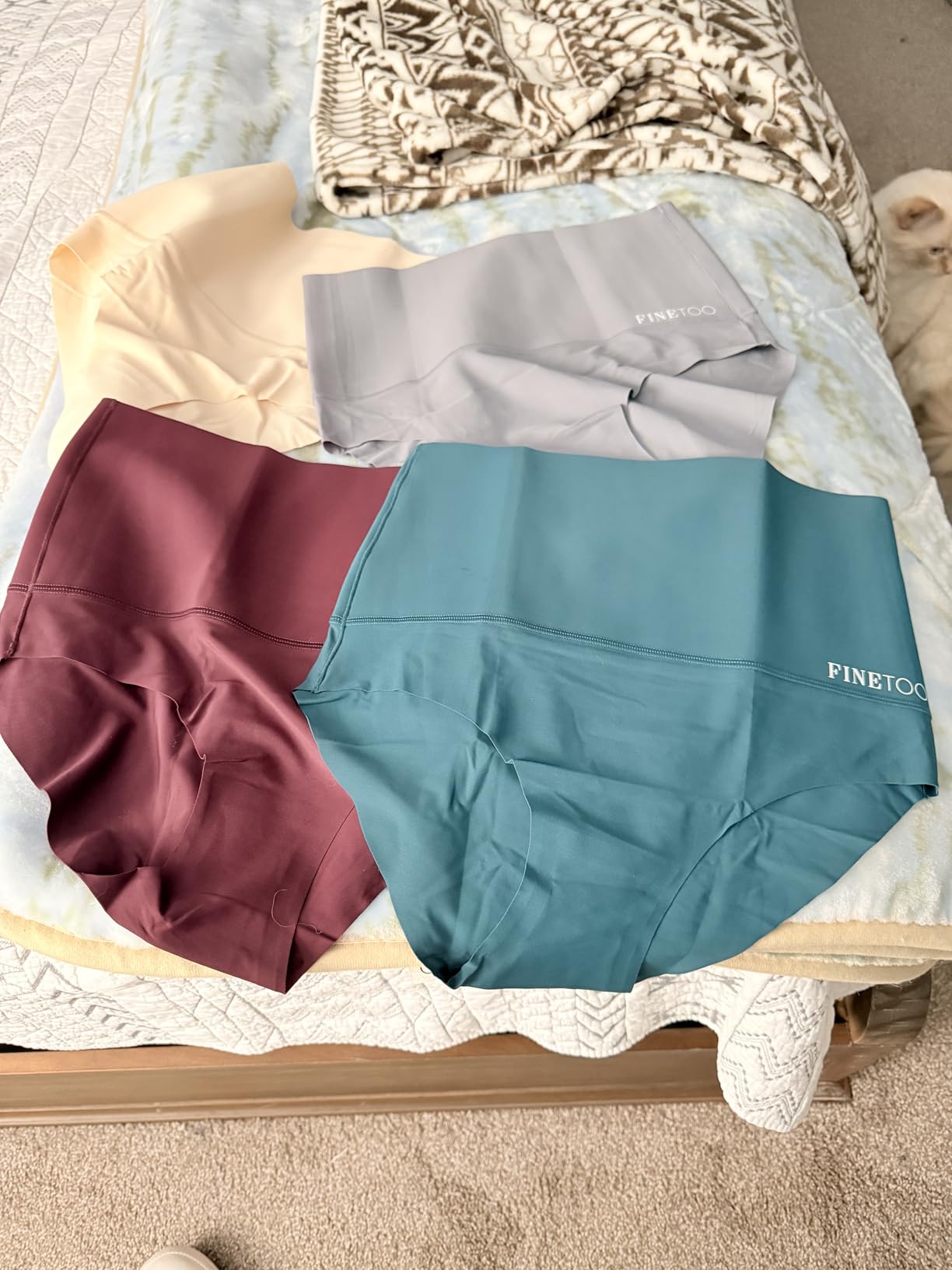 FINETOO Light Tummy Control Underwear Women High Waisted Briefs Plus Size Shapewear customer photo 1