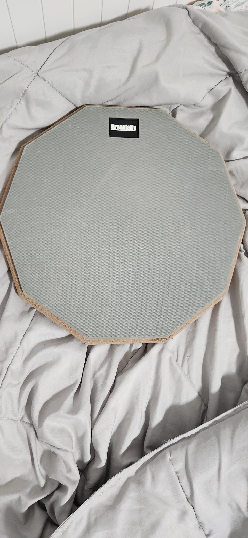 Drum Practice Pad for drumming drum pad and sticks 12 In,Sided With 2 Pairs/4 Maple 5A Drum Sticks & Storage Bag(Gray) customer photo 2