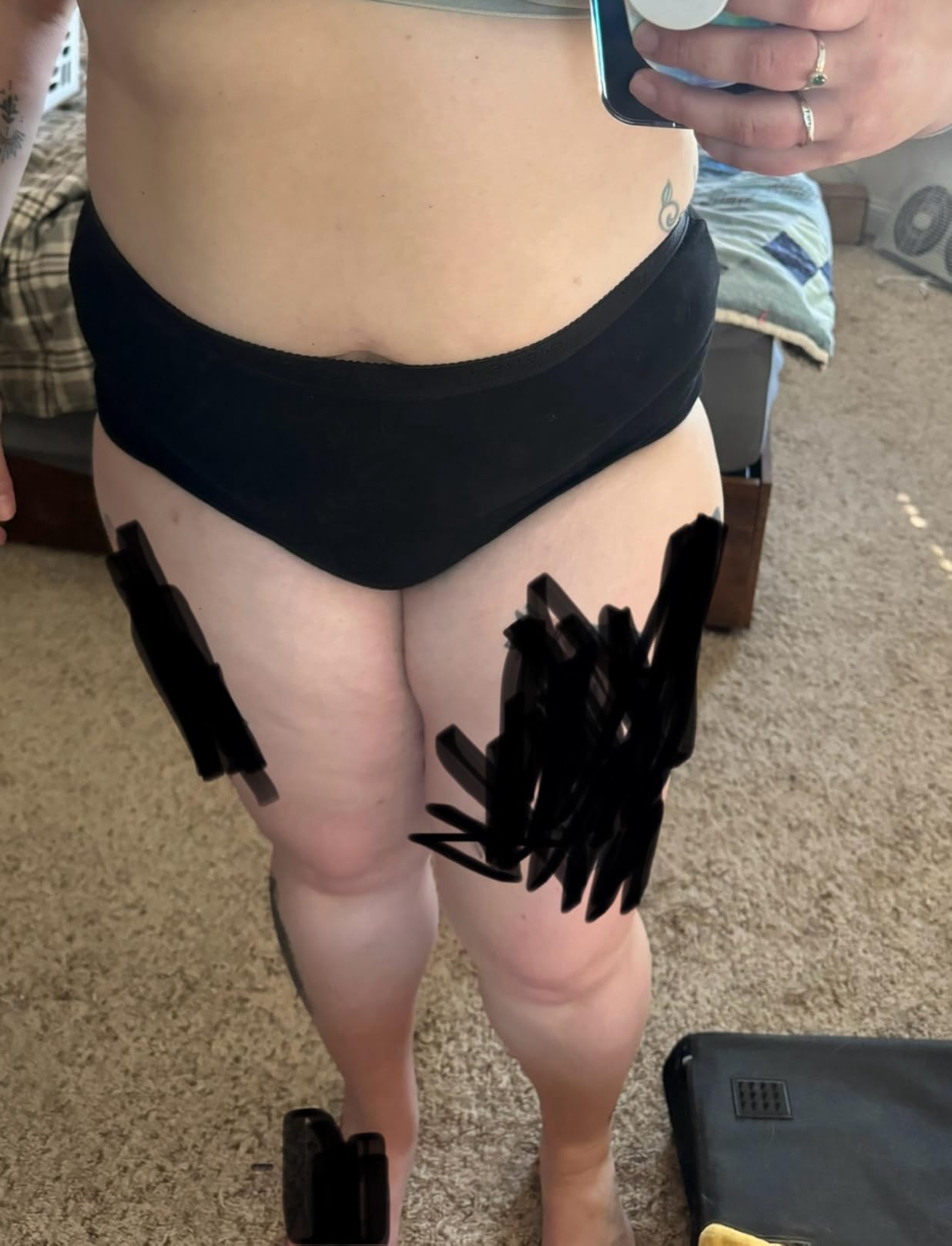 INNERSY Plus Size XL-5XL Big Curvy Woman Cotton Underwear High Waist Briefs 5-Pack customer photo 2